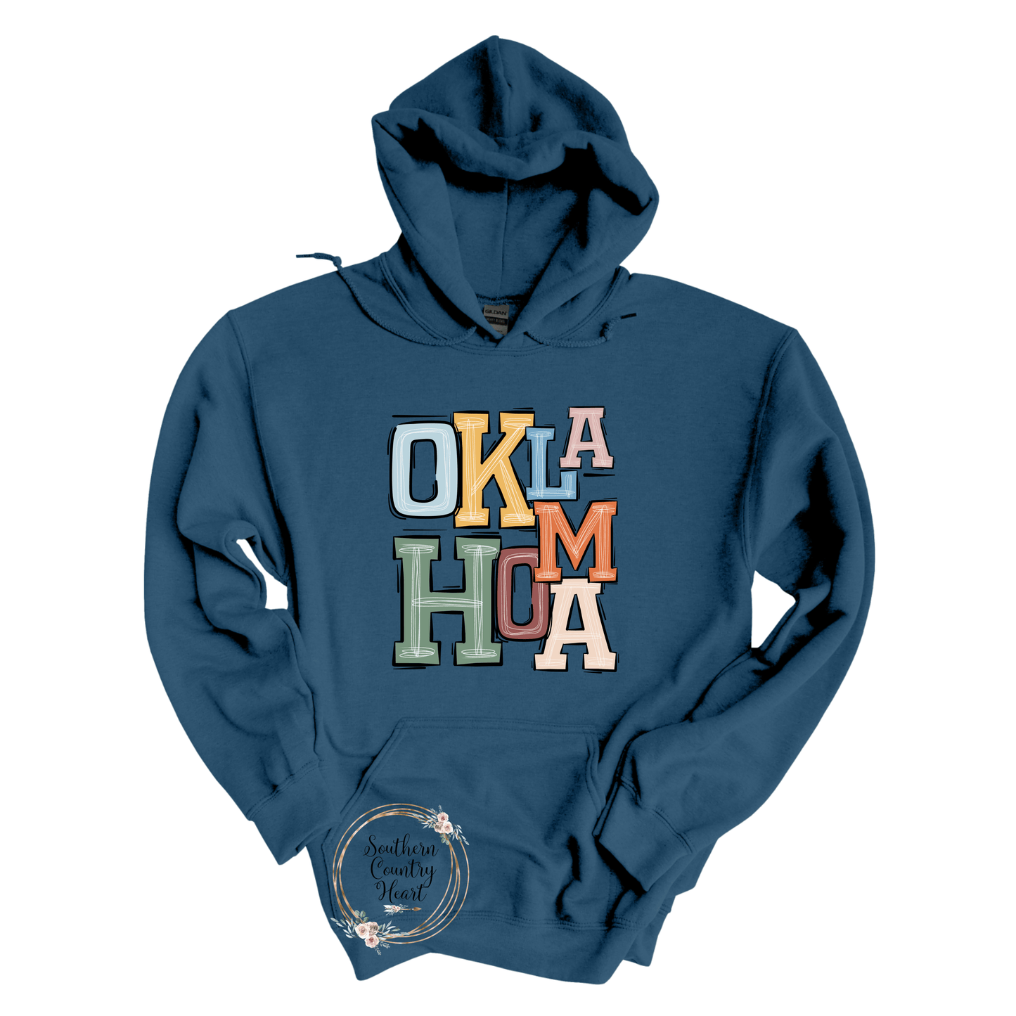 Boho Oklahoma Hoodie - southerncountryheart.com