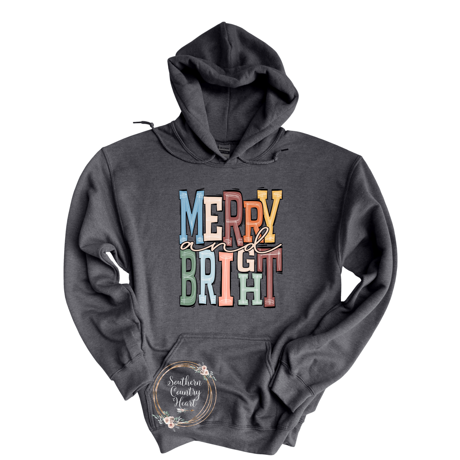 Boho Merry & Bright Hoodie - southerncountryheart.com