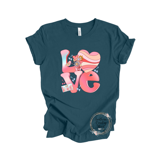 Retro Love Tee - Shirt - southerncountryheart.com
