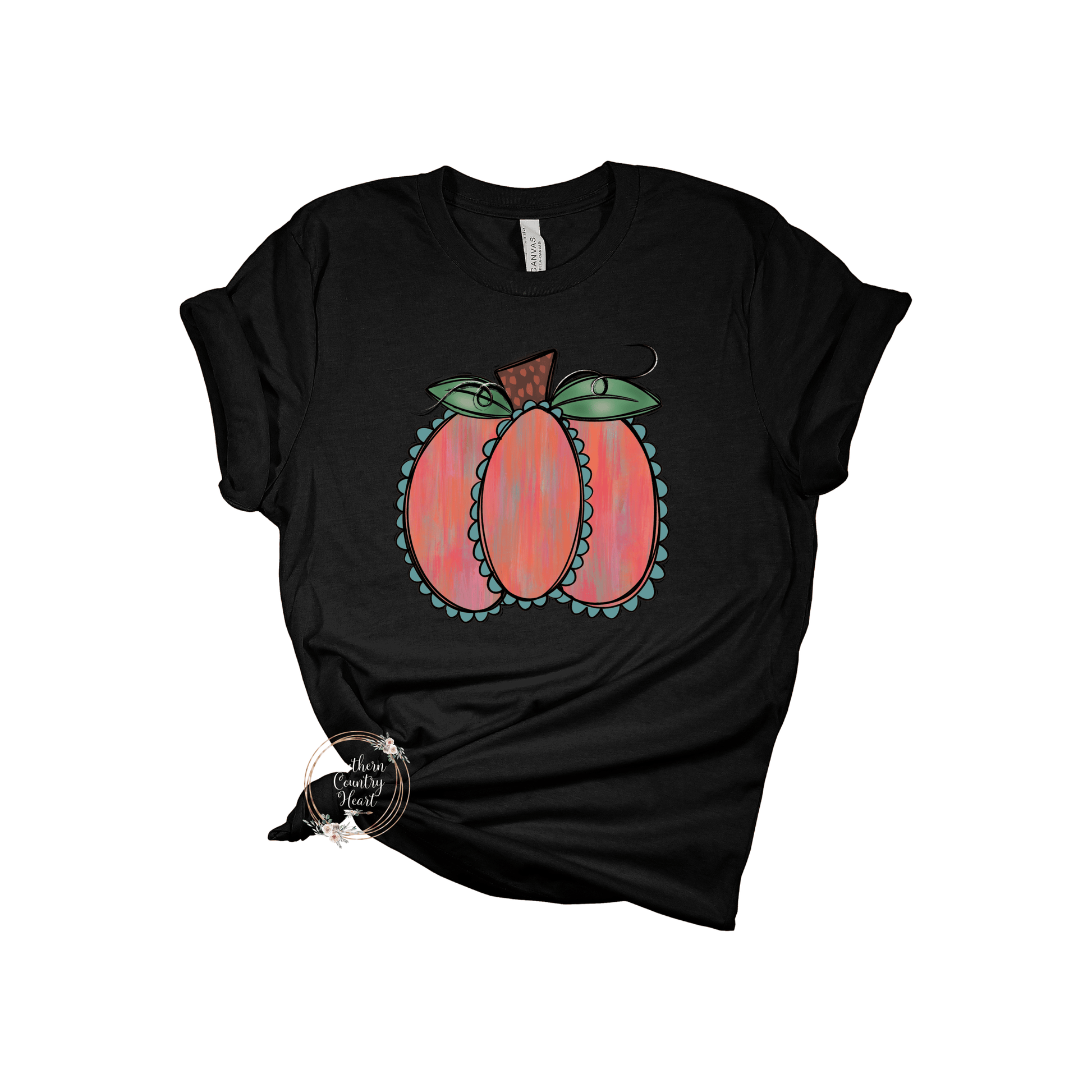 Painted Pumpkin Tee - Shirt - southerncountryheart.com
