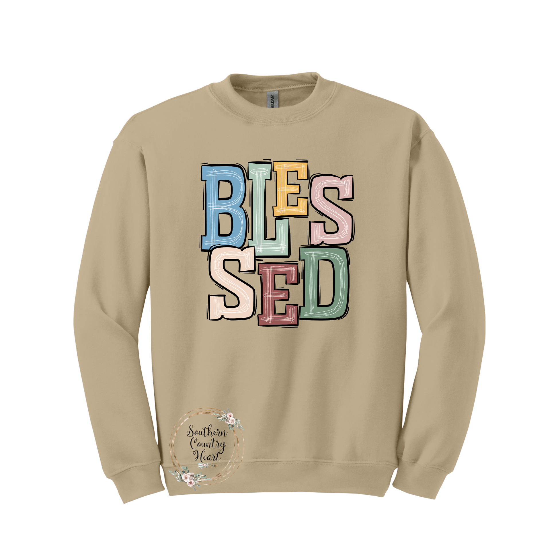 Boho Blessed Sweatshirt - southerncountryheart.com