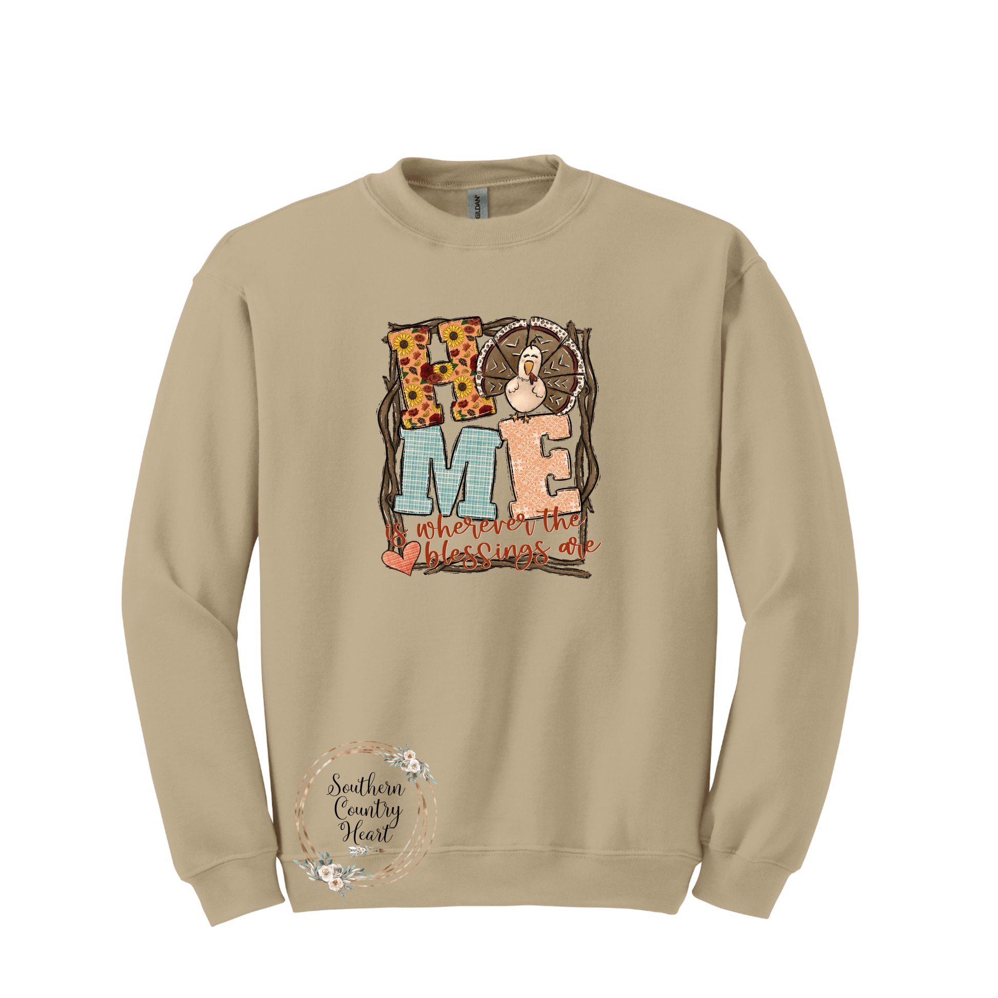 Home Is Where The Blessings Are Sweatshirt - southerncountryheart.com