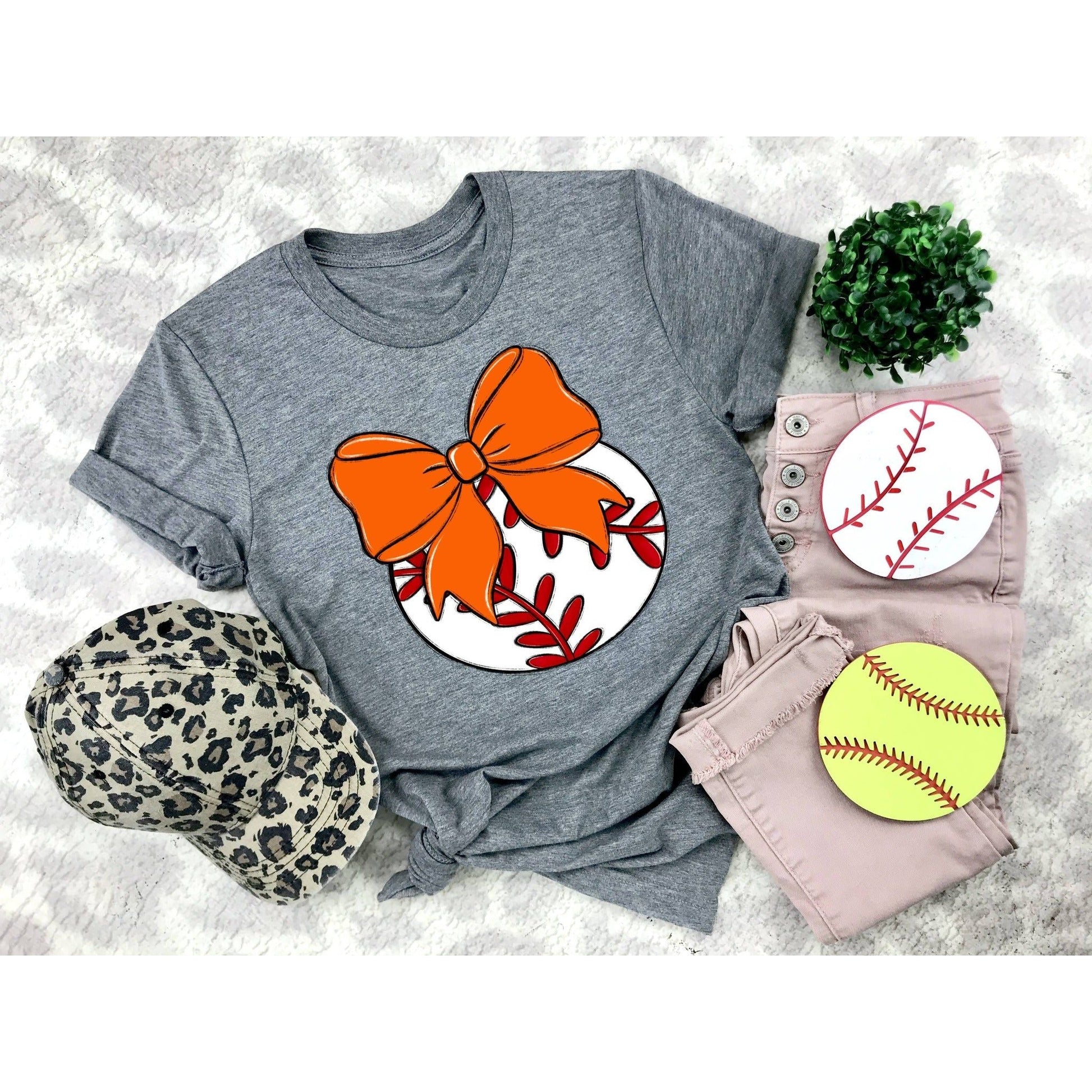 Bows and Baseball Tee - Shirt - southerncountryheart.com