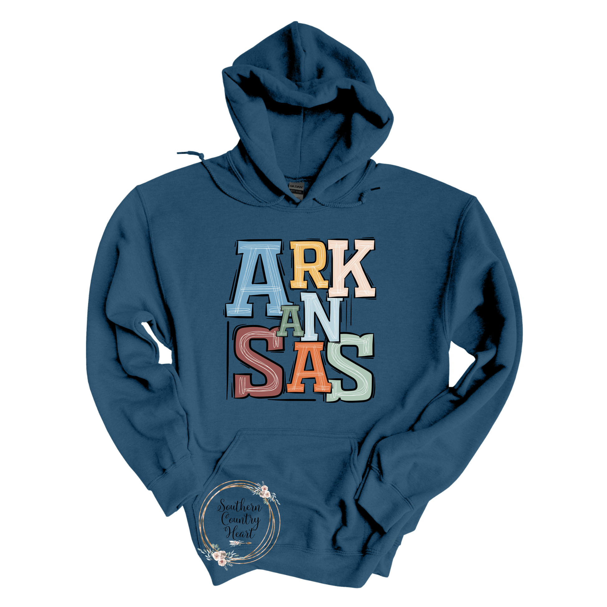 Boho Arkansas Hoodie - southerncountryheart.com