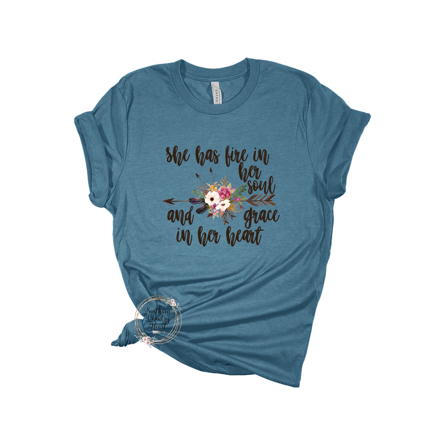 She Has Fire in Her Soul Tee - Shirt - southerncountryheart.com