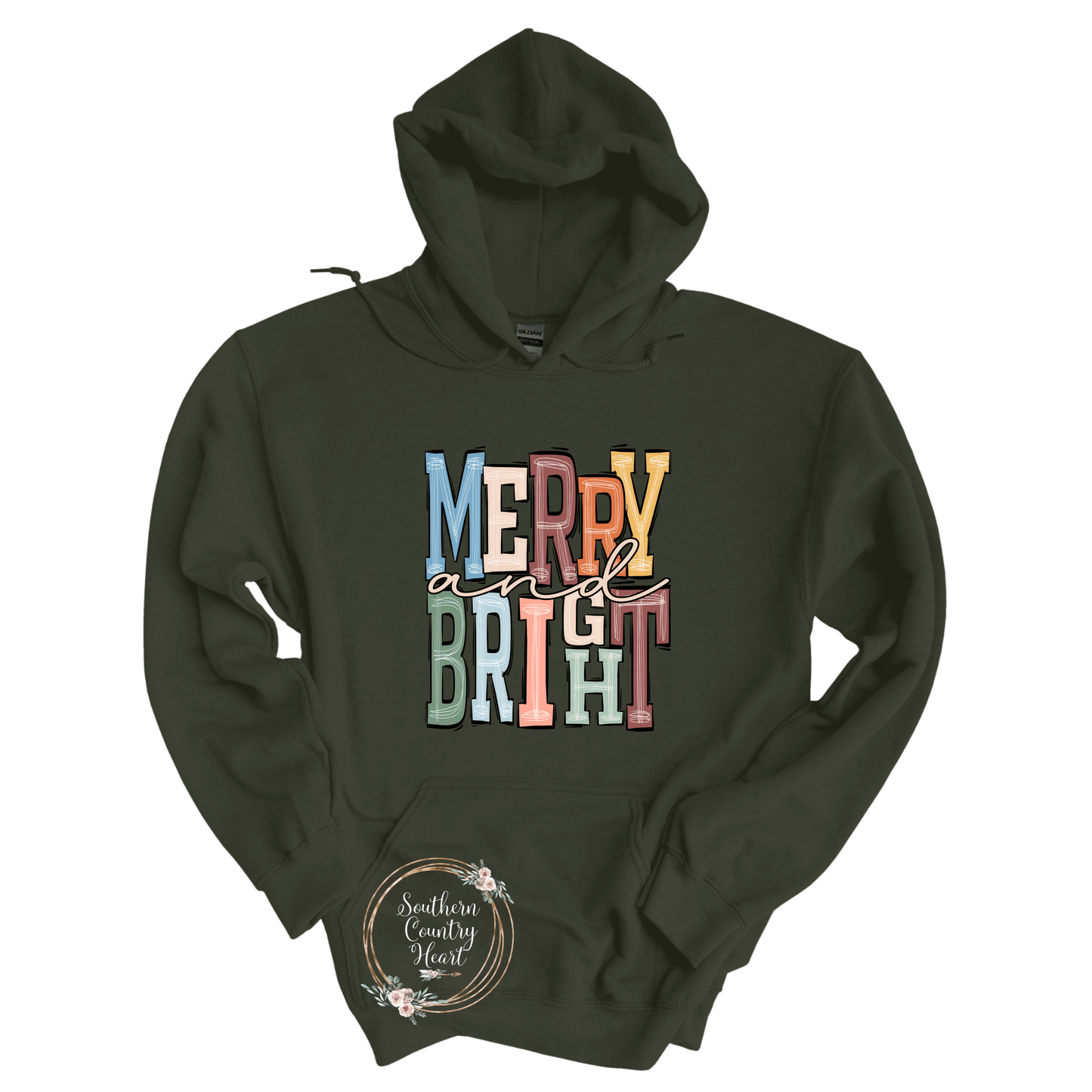 Boho Merry & Bright Hoodie - southerncountryheart.com