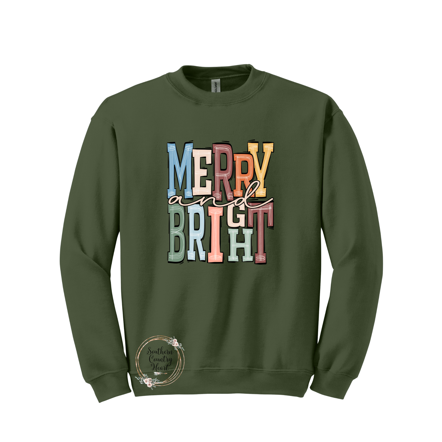 Boho Merry & Bright Sweatshirt - southerncountryheart.com