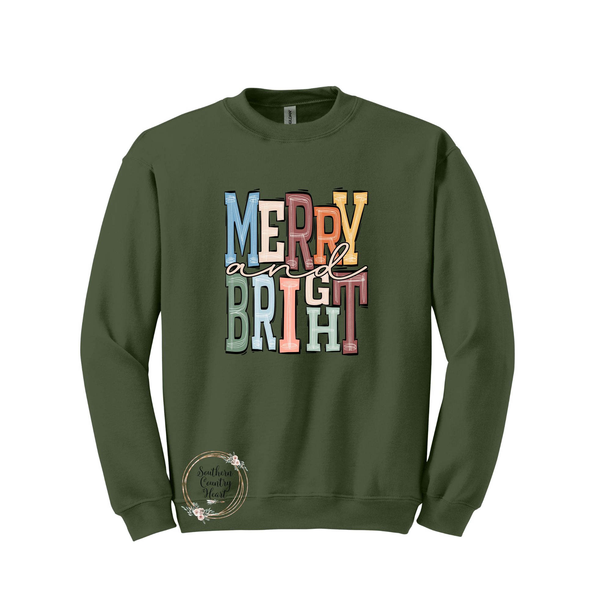 Boho Merry & Bright Sweatshirt - southerncountryheart.com
