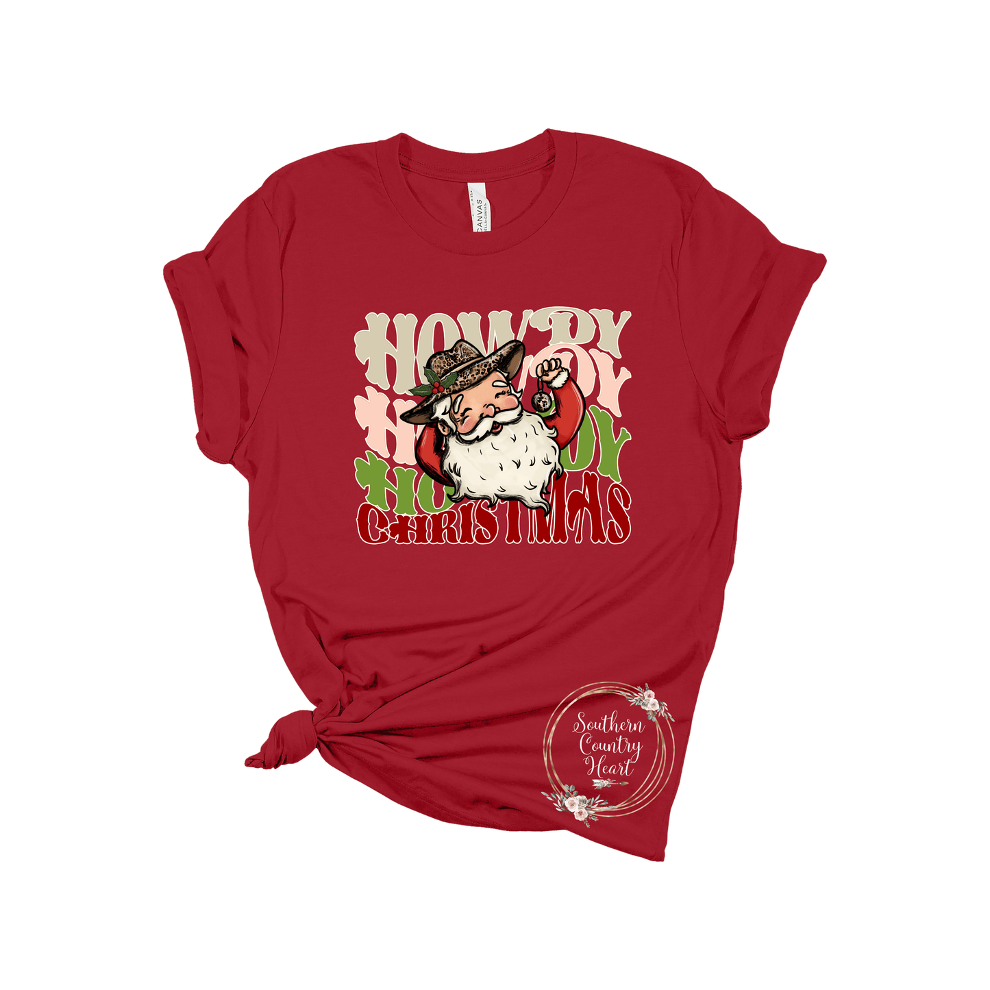 Howdy Howdy Howdy Christmas Tee - Shirt - southerncountryheart.com