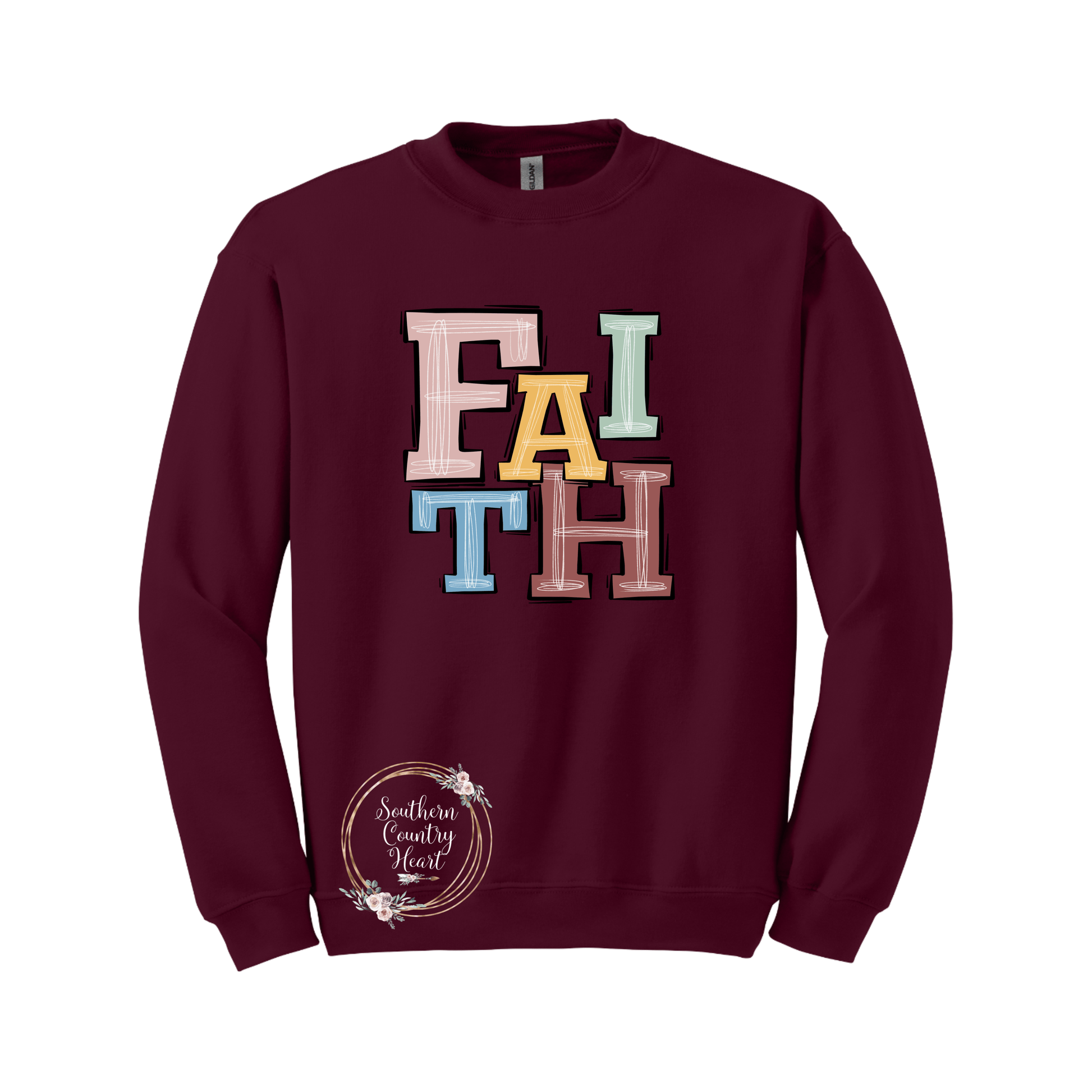 Boho Faith Sweatshirt - southerncountryheart.com
