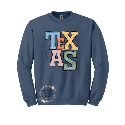 Boho Texas Sweatshirt - southerncountryheart.com