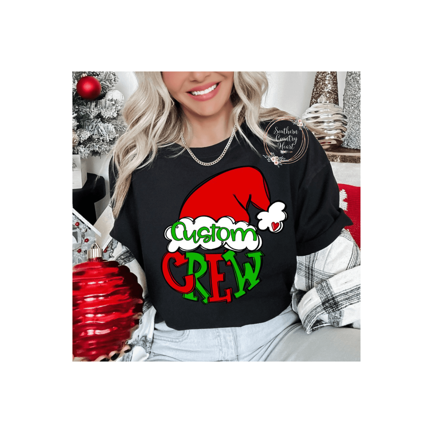 Santa Crew Tee - Shirt - southerncountryheart.com