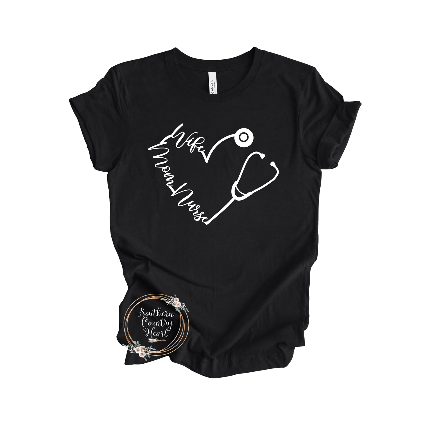 Wife Mom Nurse Tee - Shirt - southerncountryheart.com