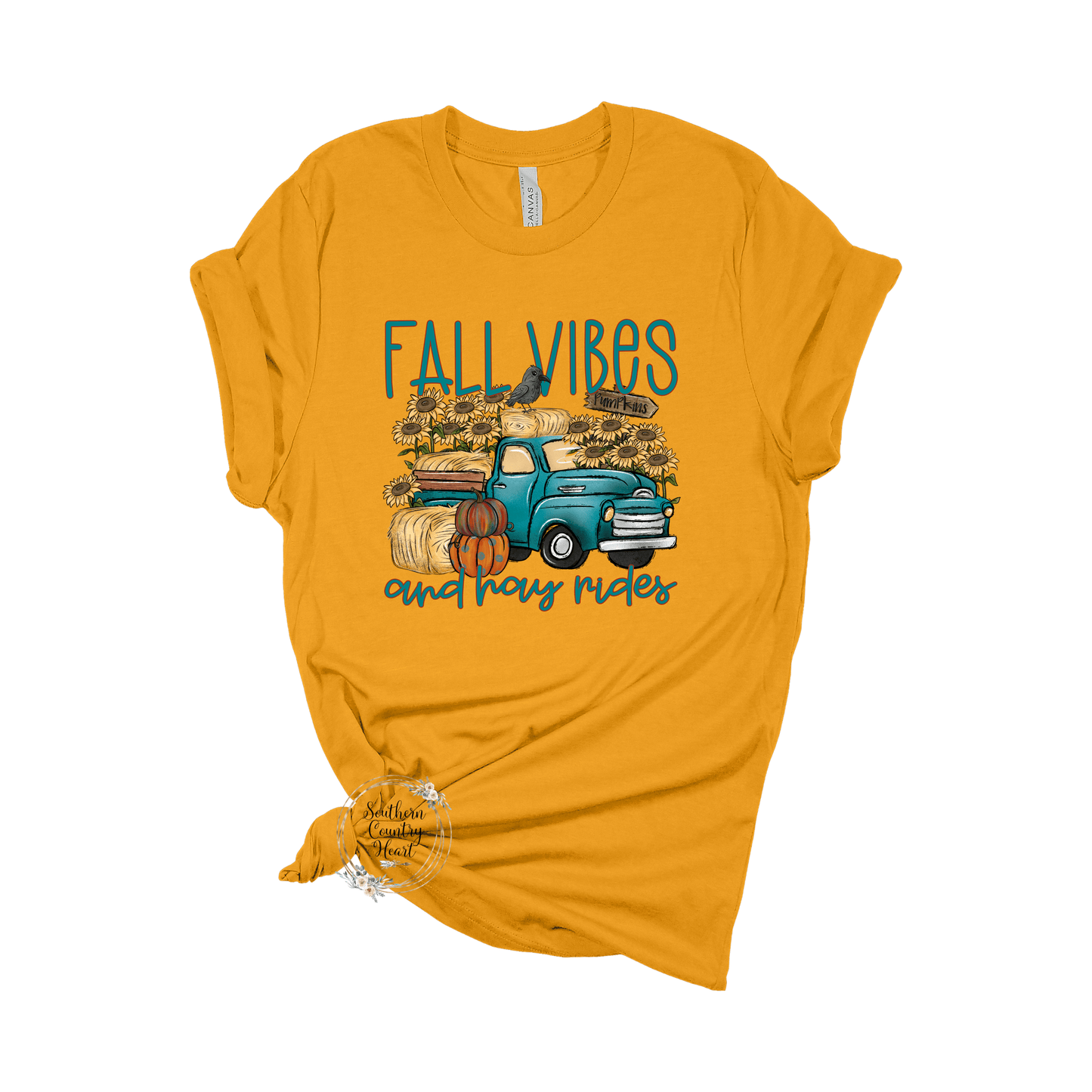 Fall Vibes & Hay Rides Tee - Shirt - southerncountryheart.com