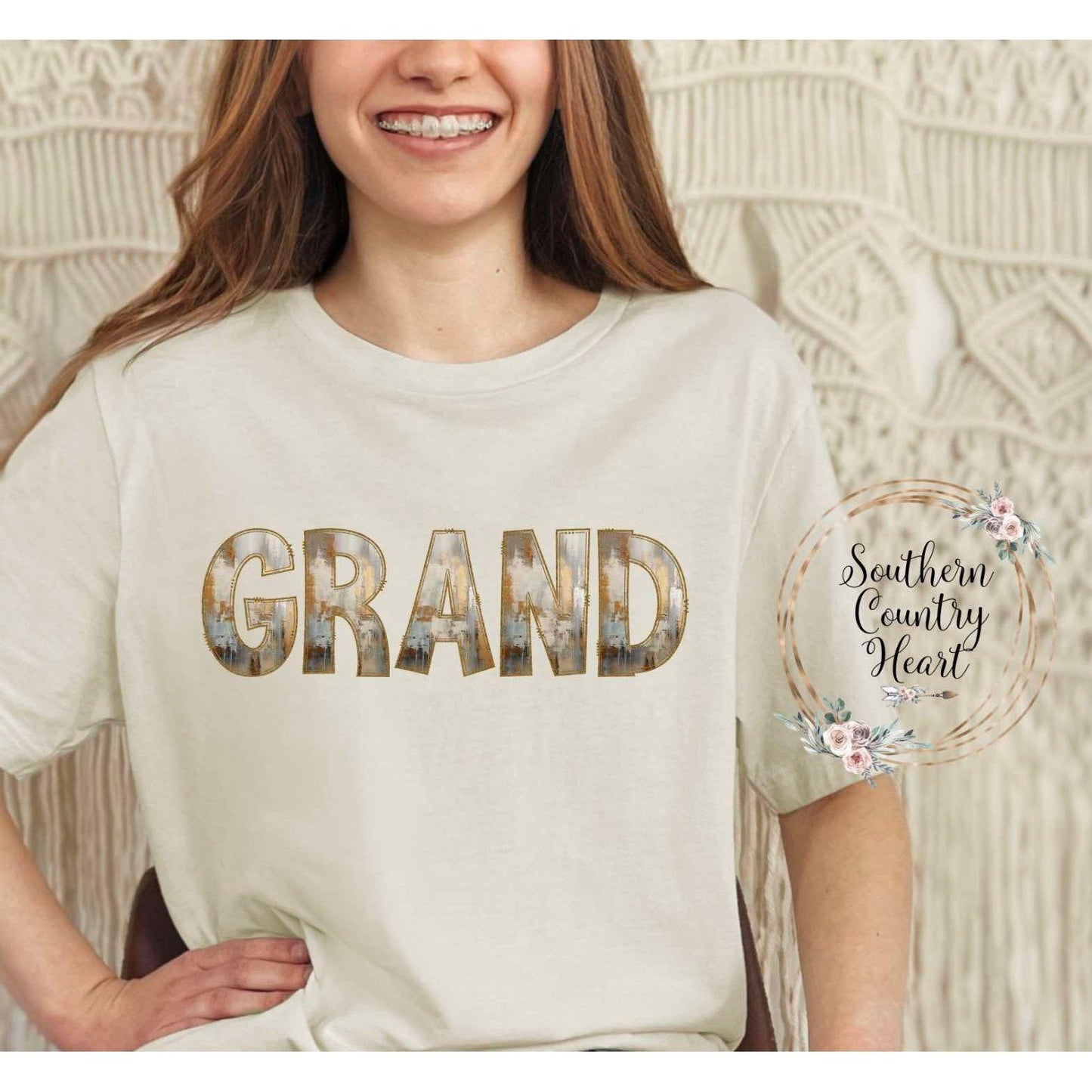Rustic Painted Neutral Grand Tee - Shirt - southerncountryheart.com