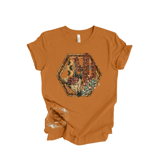 BOHO Skull Sequins Tee - Shirt - southerncountryheart.com
