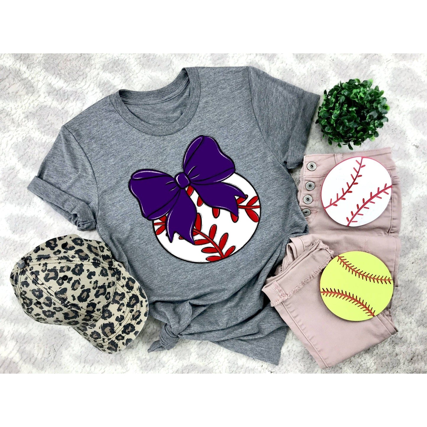 Bows and Baseball Tee - Shirt - southerncountryheart.com