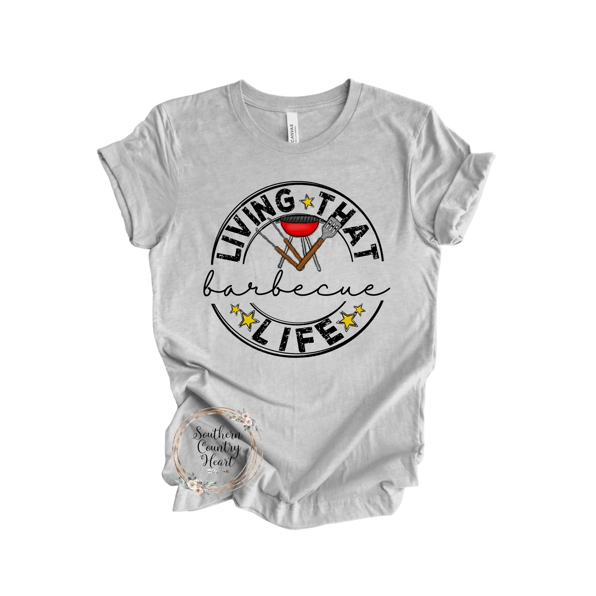 Living that Barbecue Life Tee - Shirt - southerncountryheart.com