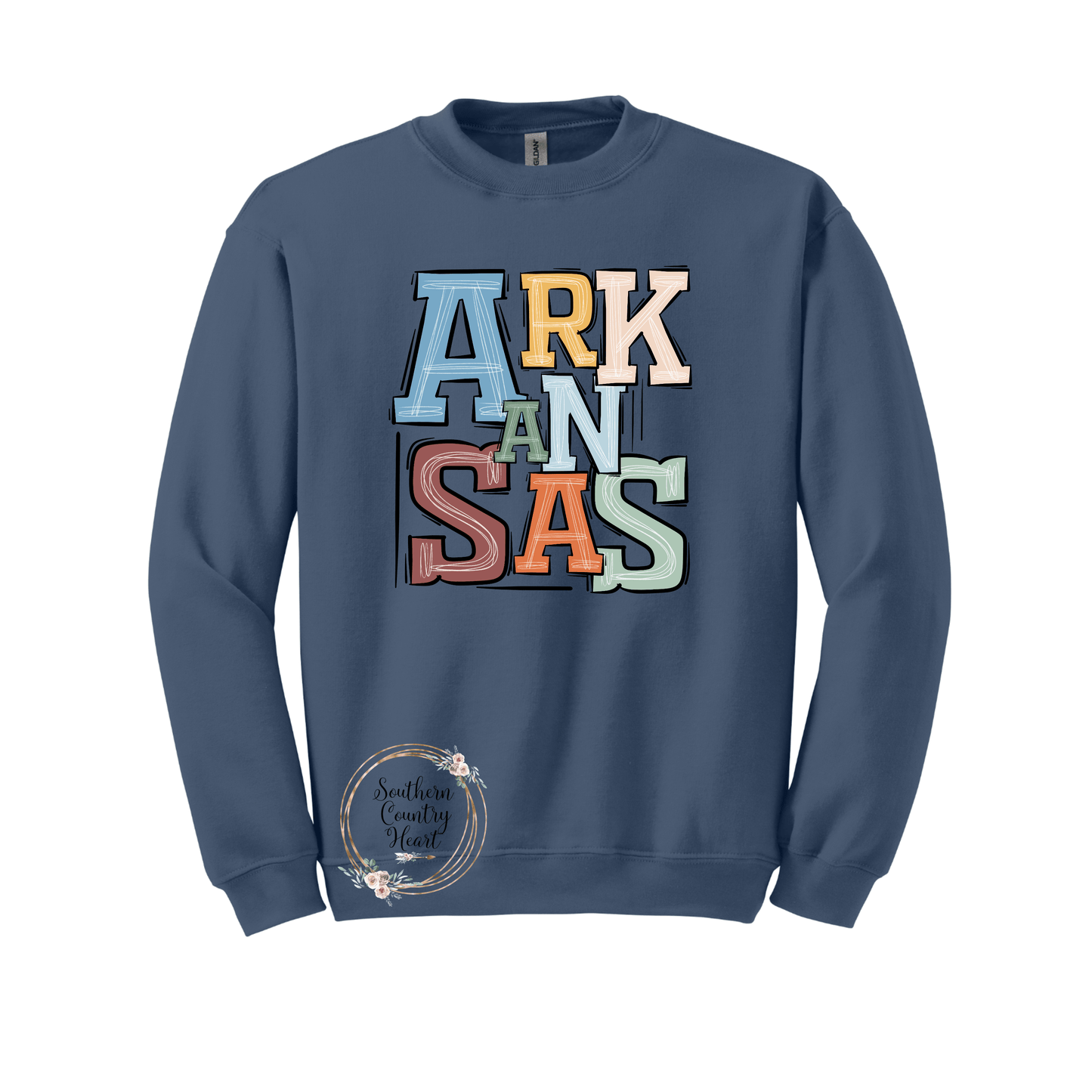 Boho Arkansas Sweatshirt - southerncountryheart.com