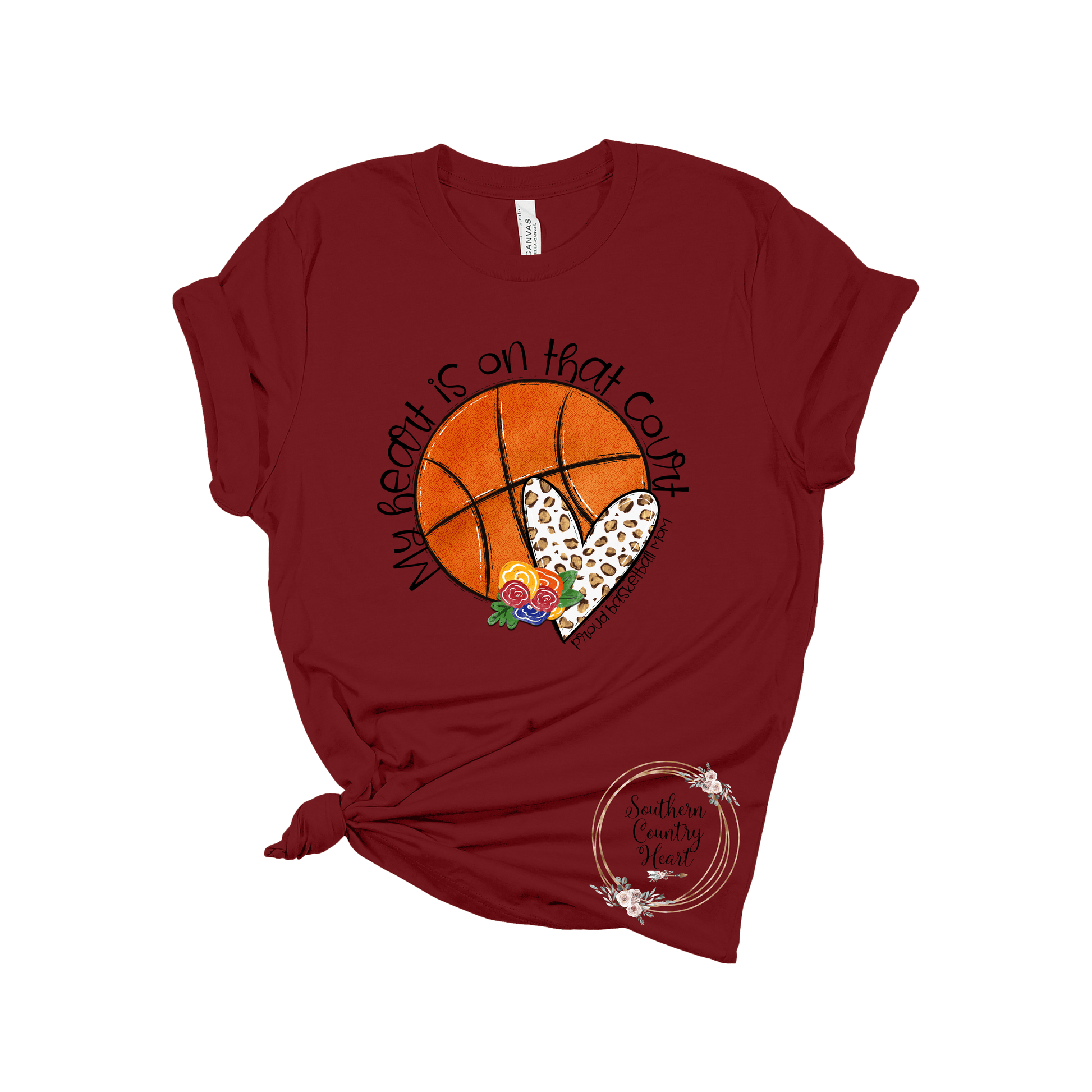 My Heart is on that Court Basketball Tee - Shirt - southerncountryheart.com