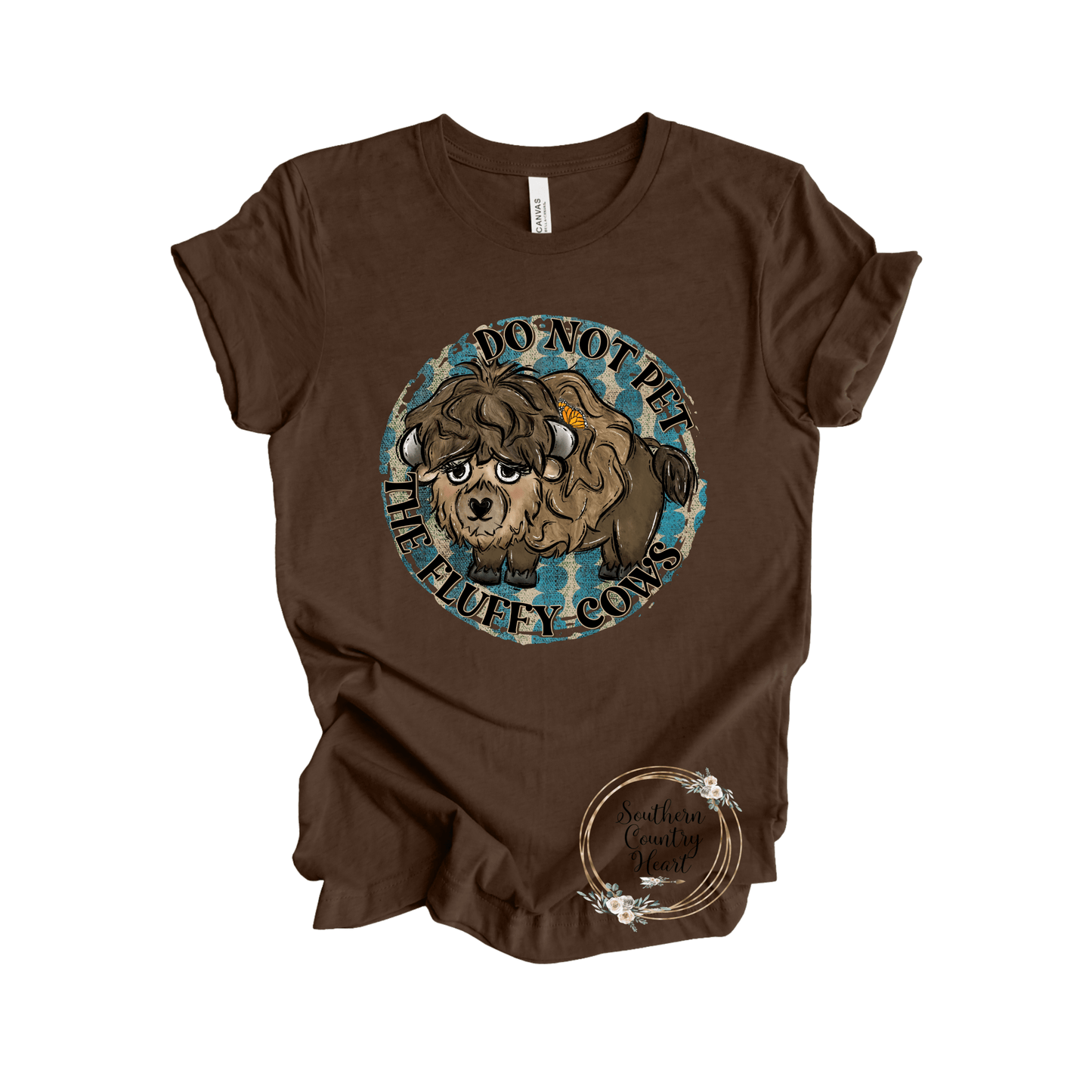 Do Not Pet the Fluffy Cow Tee - Shirt - southerncountryheart.com