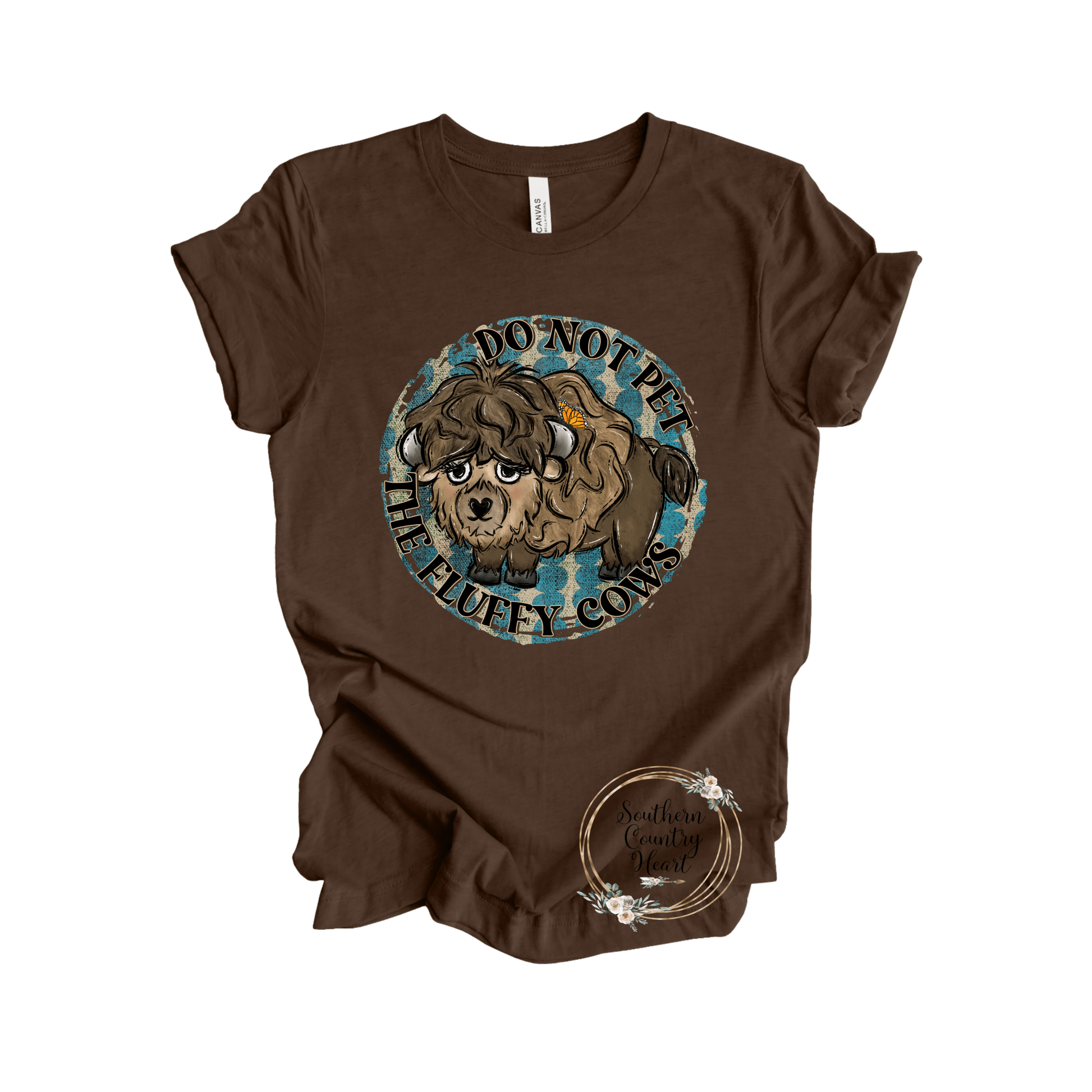 Do Not Pet the Fluffy Cow Tee - Shirt - southerncountryheart.com