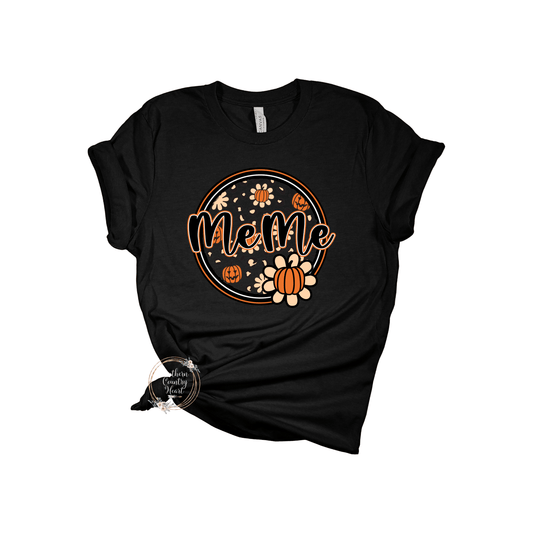 Pumpkin Circle MeMe Tee - Shirt - southerncountryheart.com