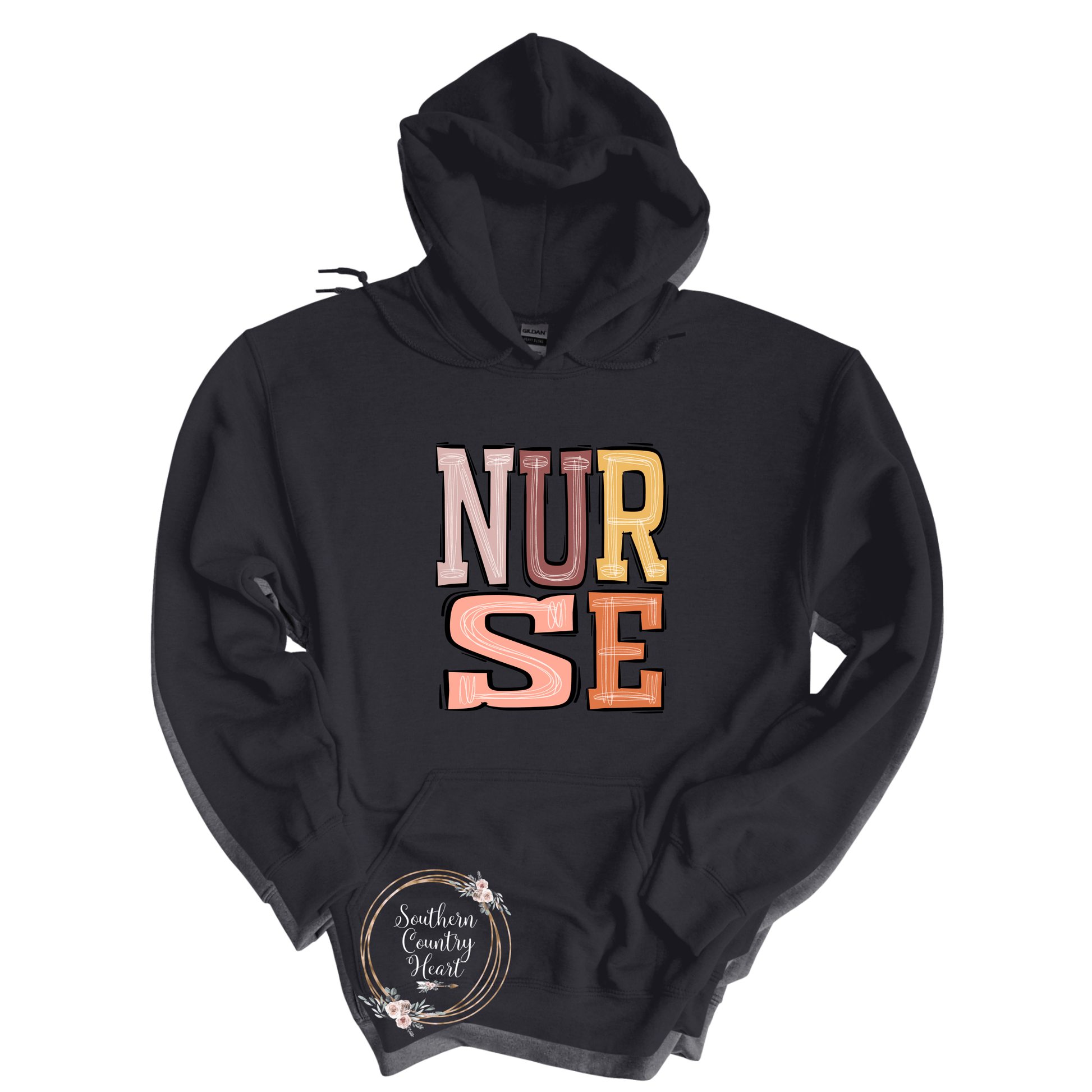 Boho Nurse Hoodie - southerncountryheart.com