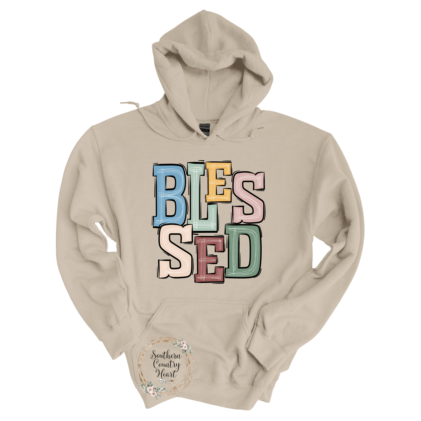 Boho Blessed Hoodie - southerncountryheart.com
