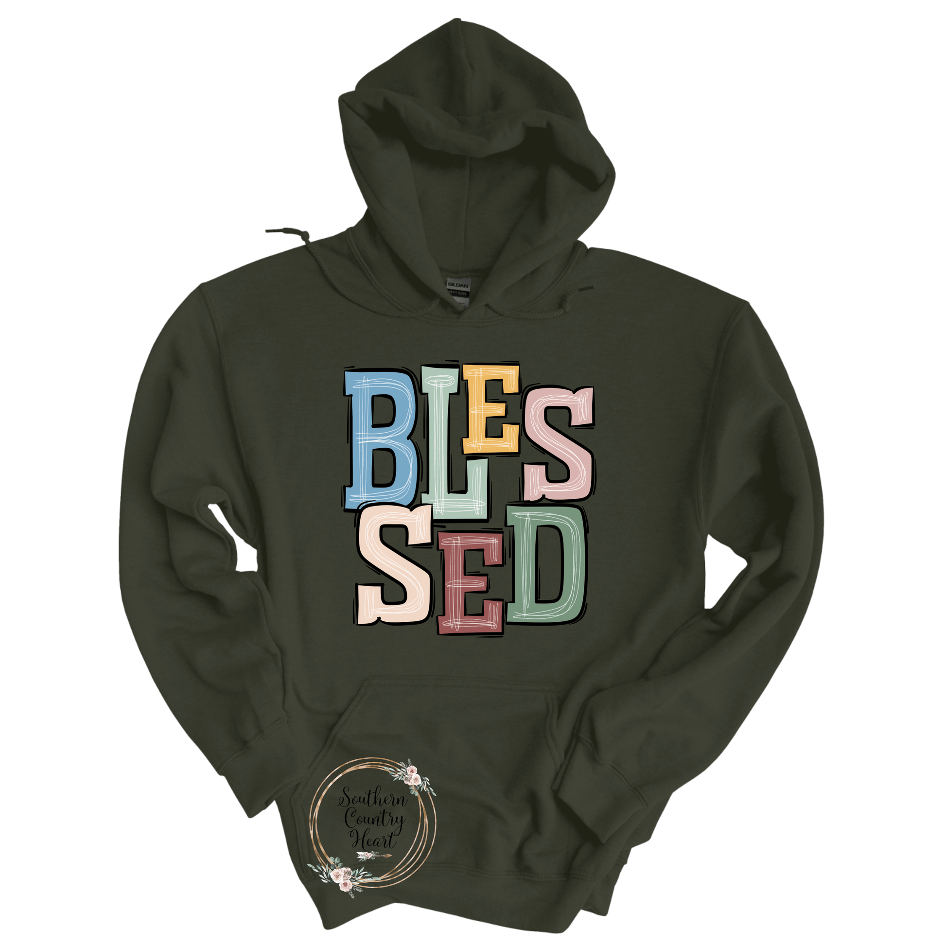 Boho Blessed Hoodie - southerncountryheart.com