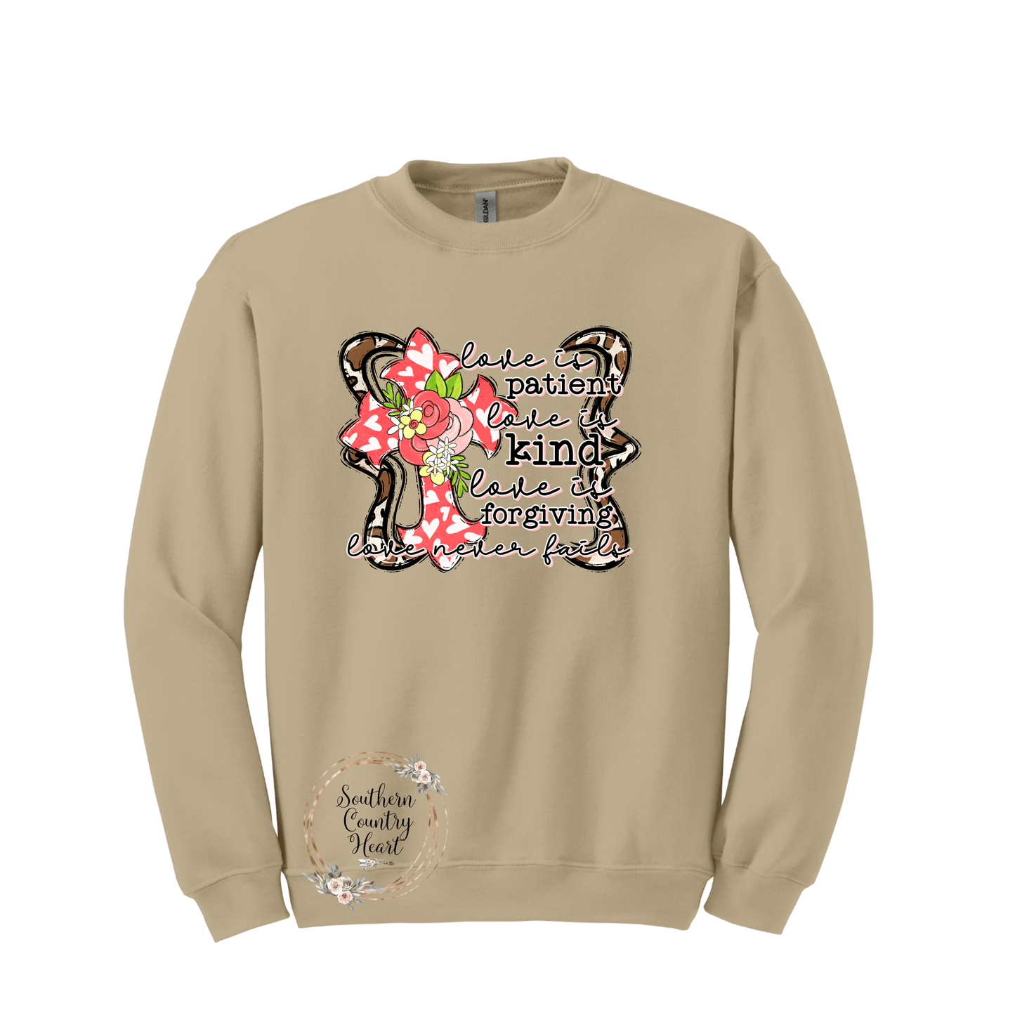 Love Is Patient Love Is Kind Sweatshirt - southerncountryheart.com