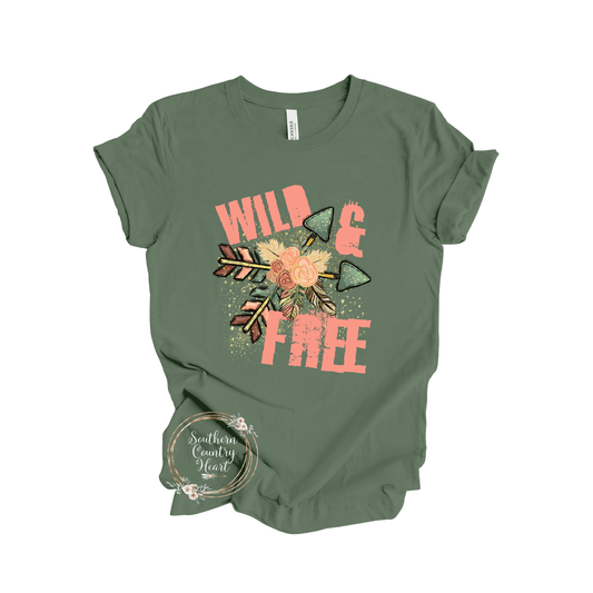 Wild and Free Tee - Shirt - southerncountryheart.com