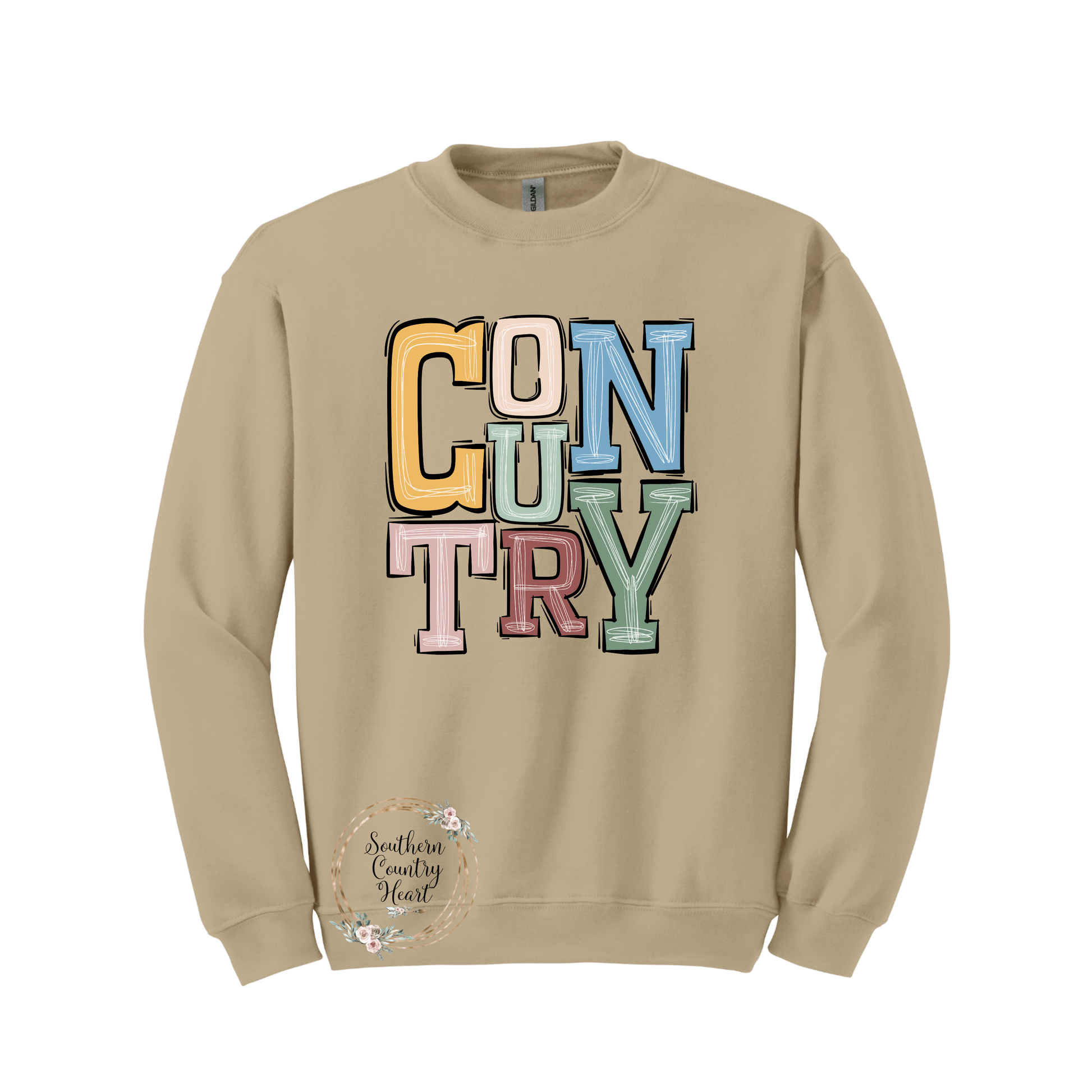 Boho Country Sweatshirt - southerncountryheart.com