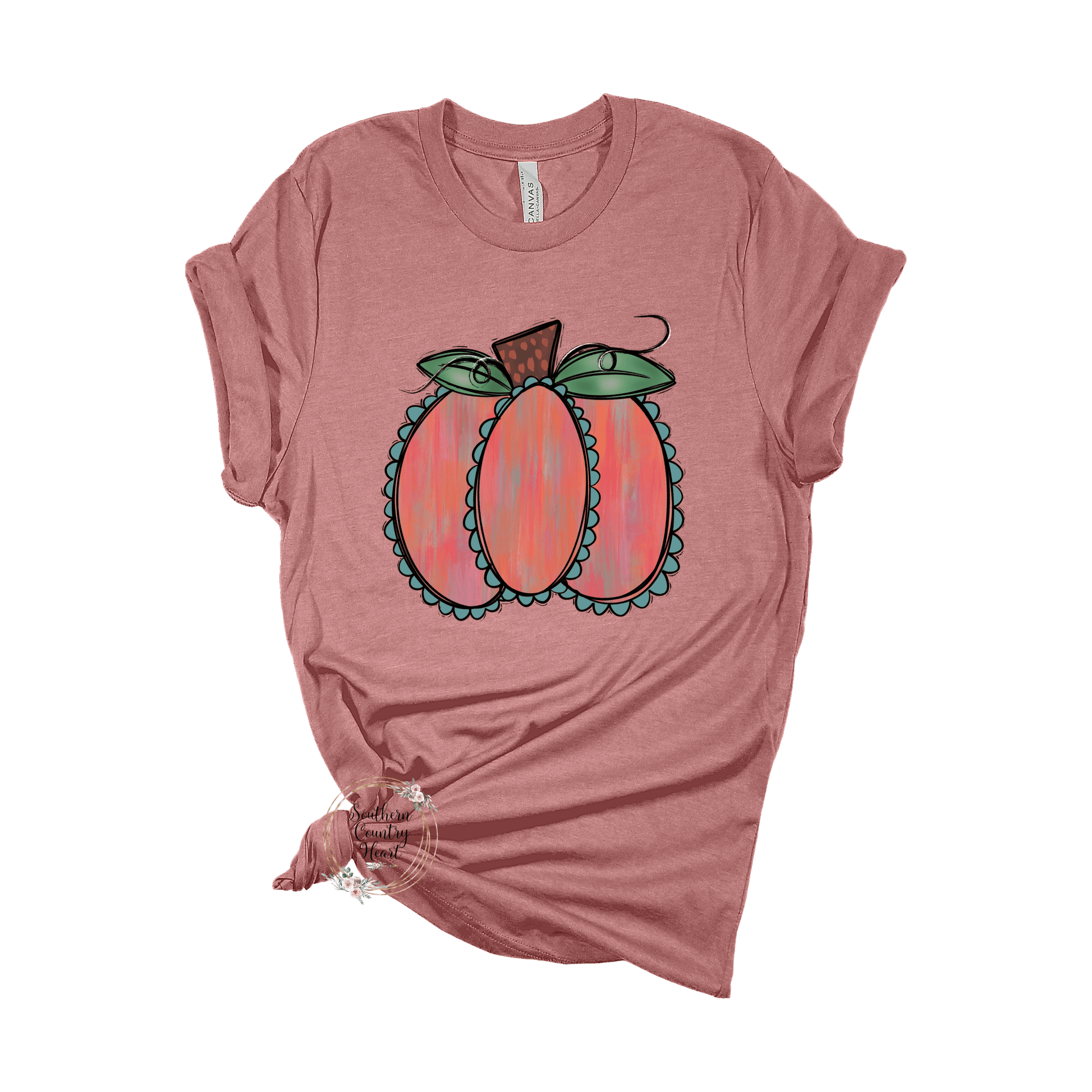 Painted Pumpkin Tee - Shirt - southerncountryheart.com