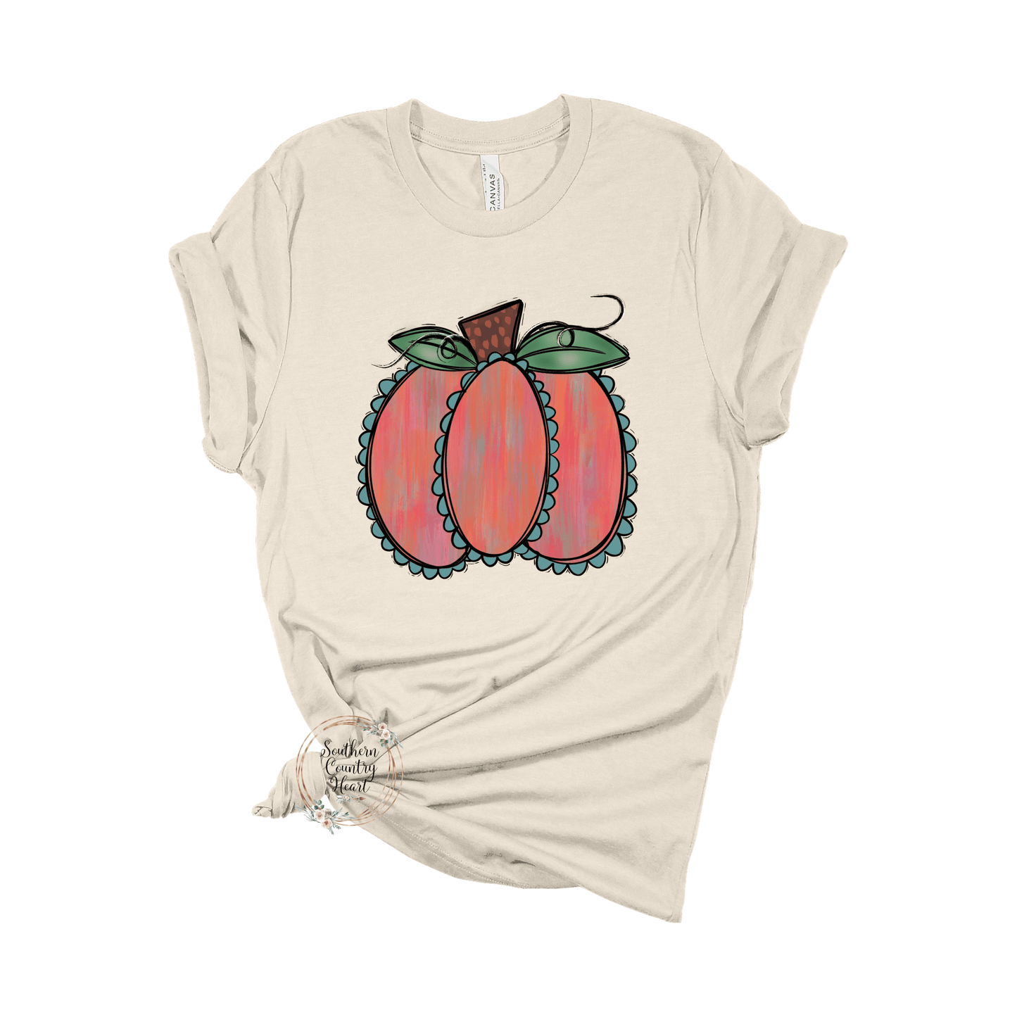 Painted Pumpkin Tee - Shirt - southerncountryheart.com