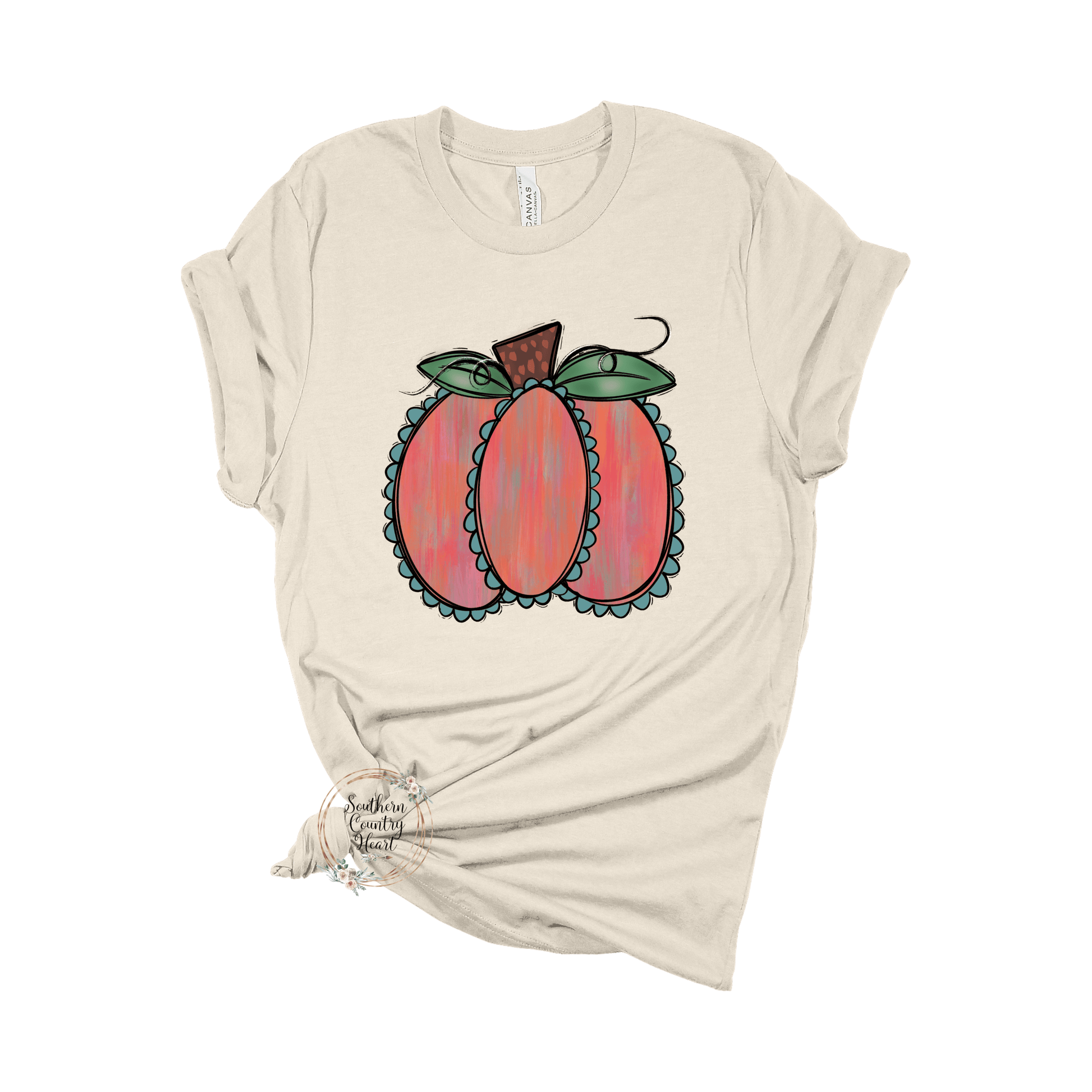 Painted Pumpkin Tee - Shirt - southerncountryheart.com