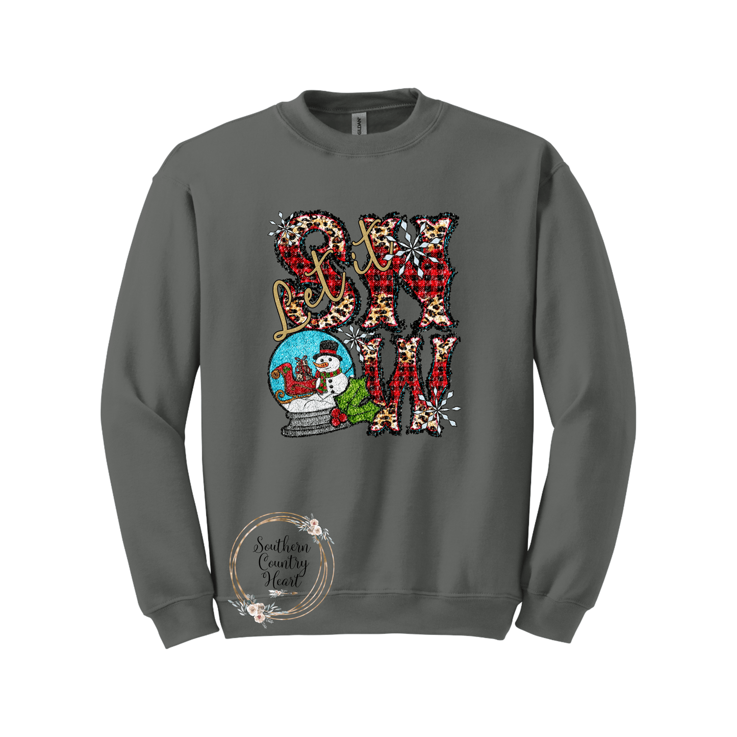 Let It Snow Snow Globe Sweatshirt - southerncountryheart.com