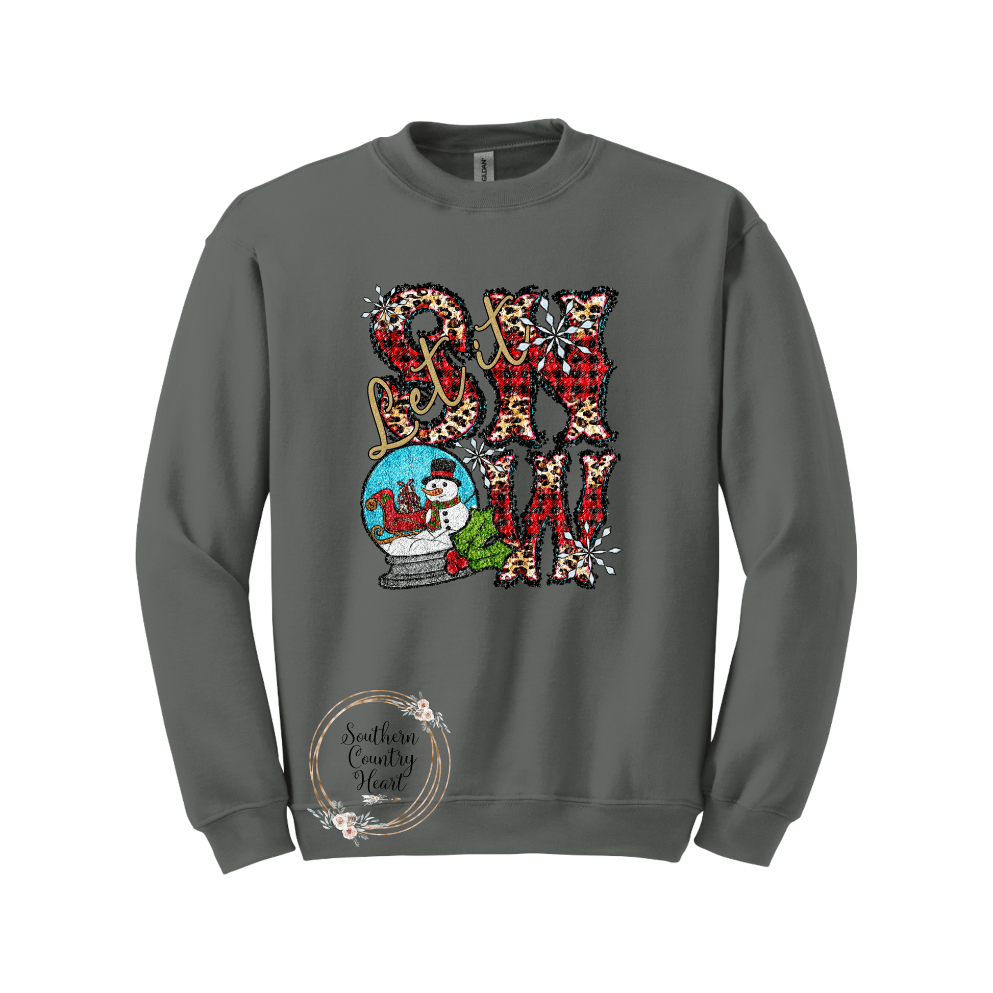 Let It Snow Snow Globe Sweatshirt - southerncountryheart.com