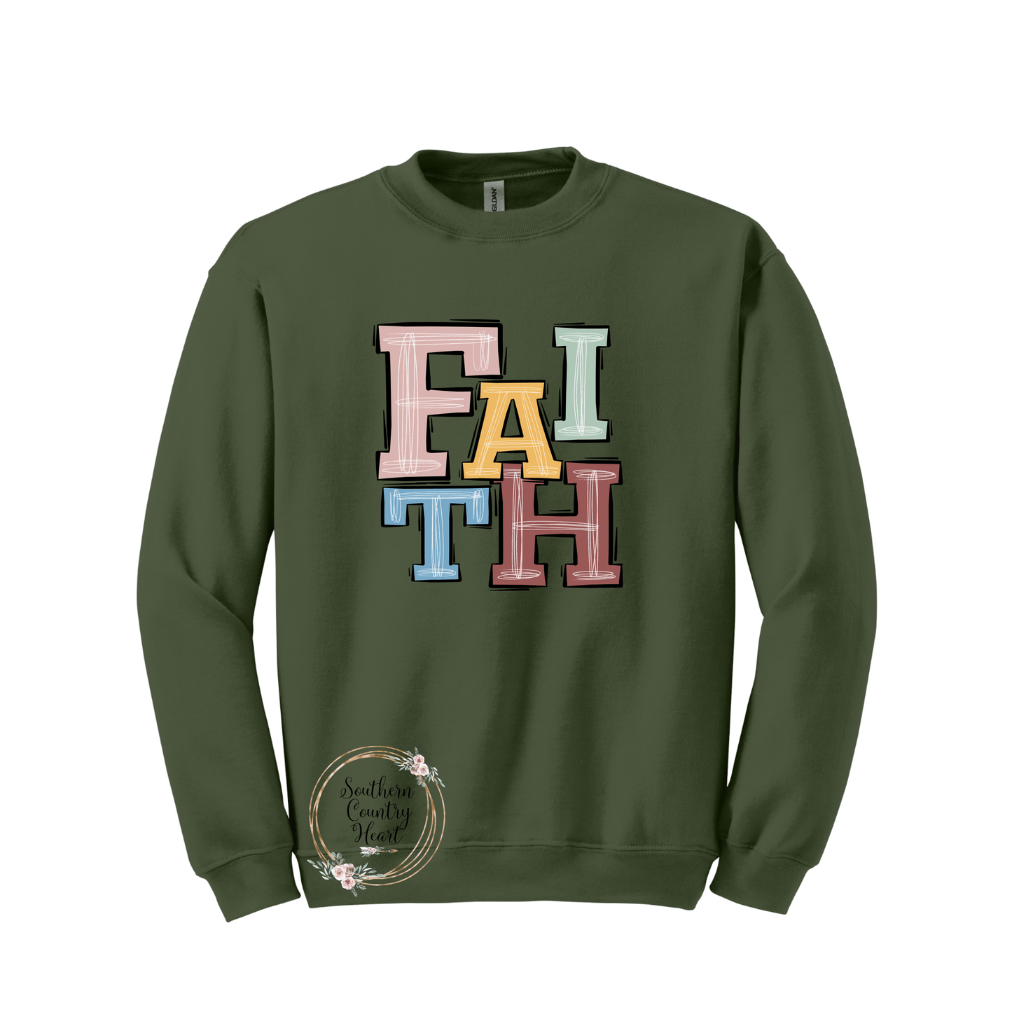 Boho Faith Sweatshirt - southerncountryheart.com