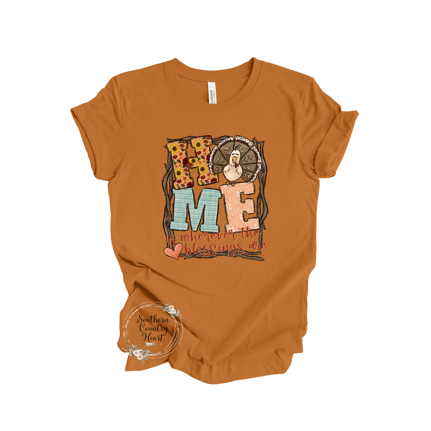 Home is Where the Blessings are Tee - Shirt - southerncountryheart.com
