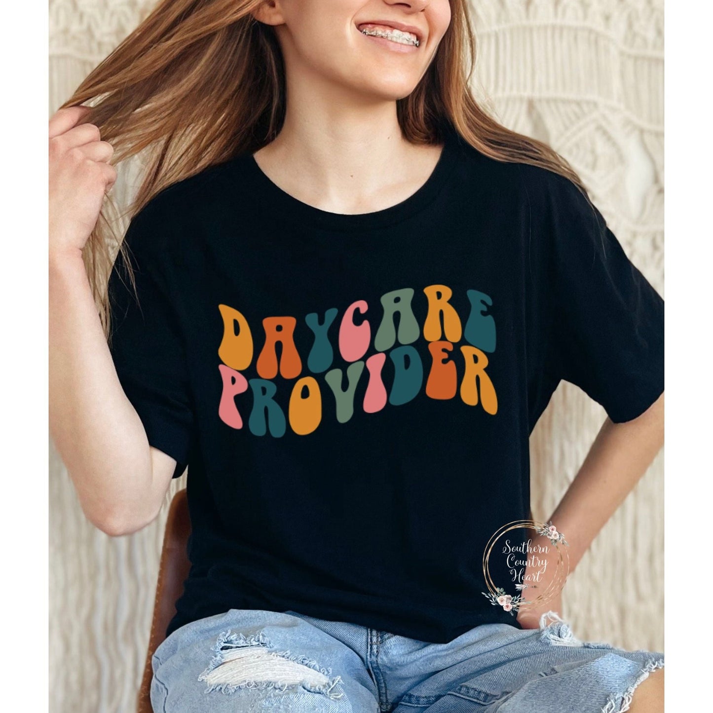 Boho Daycare Provider Tee - Shirt - southerncountryheart.com