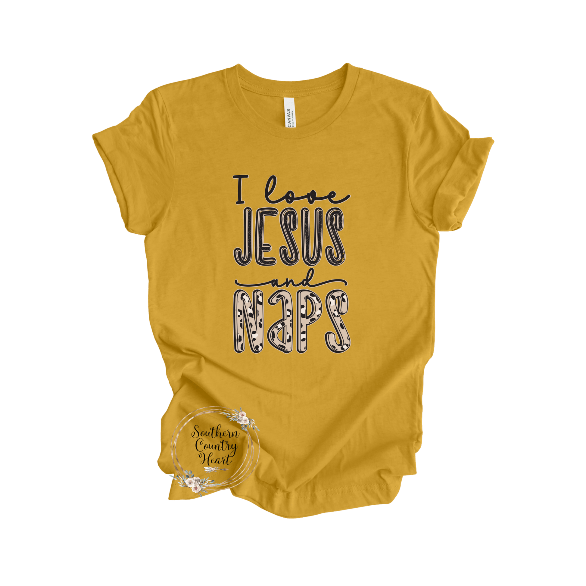I Love Jesus and Naps Tee - Shirt - southerncountryheart.com