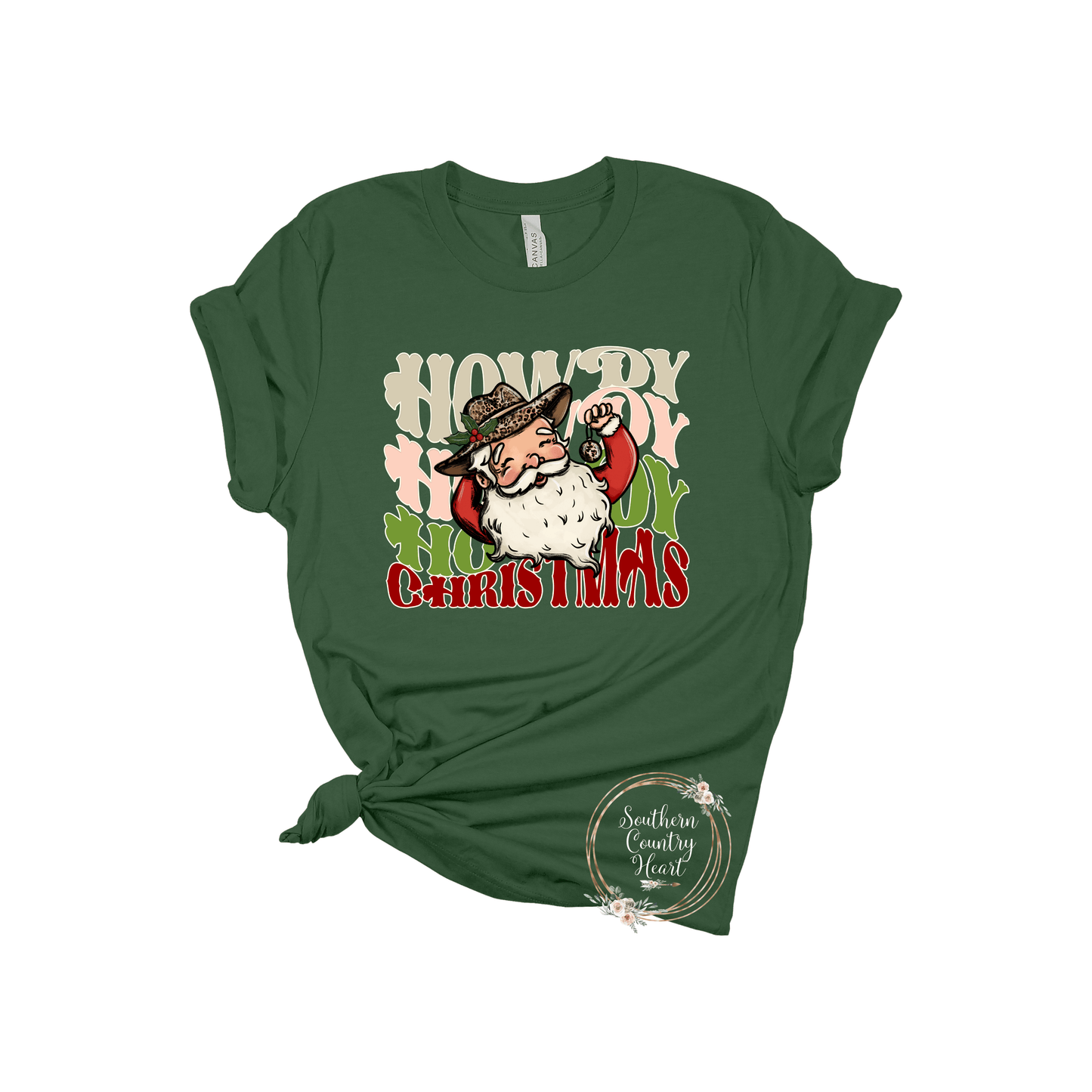 Howdy Howdy Howdy Christmas Tee - Shirt - southerncountryheart.com