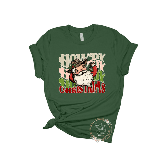 Howdy Howdy Howdy Christmas Tee - Shirt - southerncountryheart.com