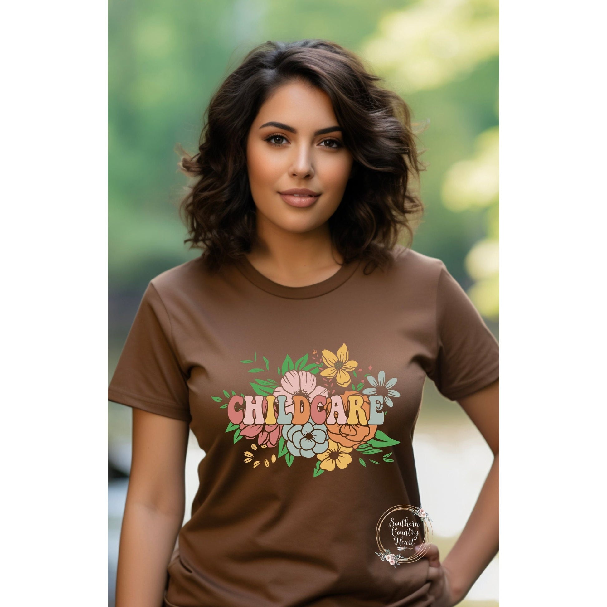 Childcare Flowers Tee - Shirt - southerncountryheart.com