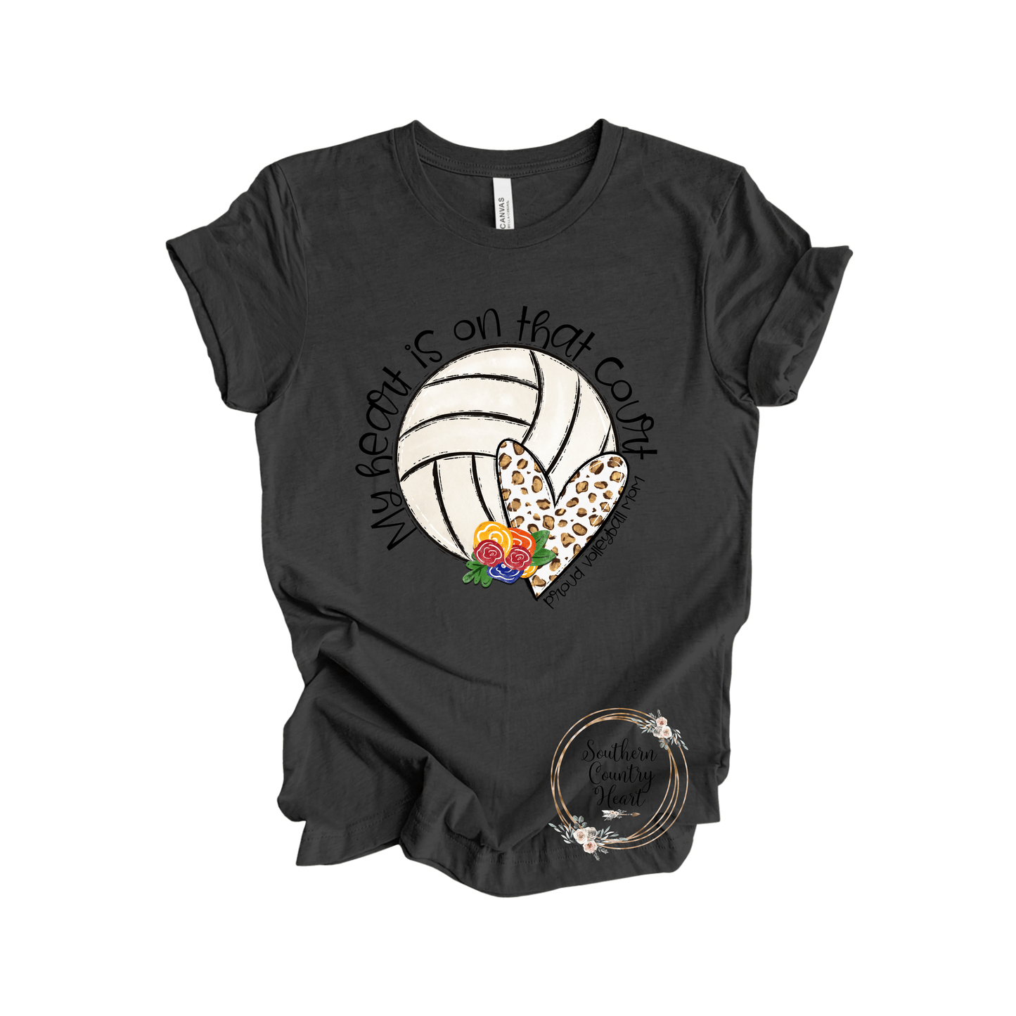My Heart is on that Court Volleyball Tee - Shirt - southerncountryheart.com