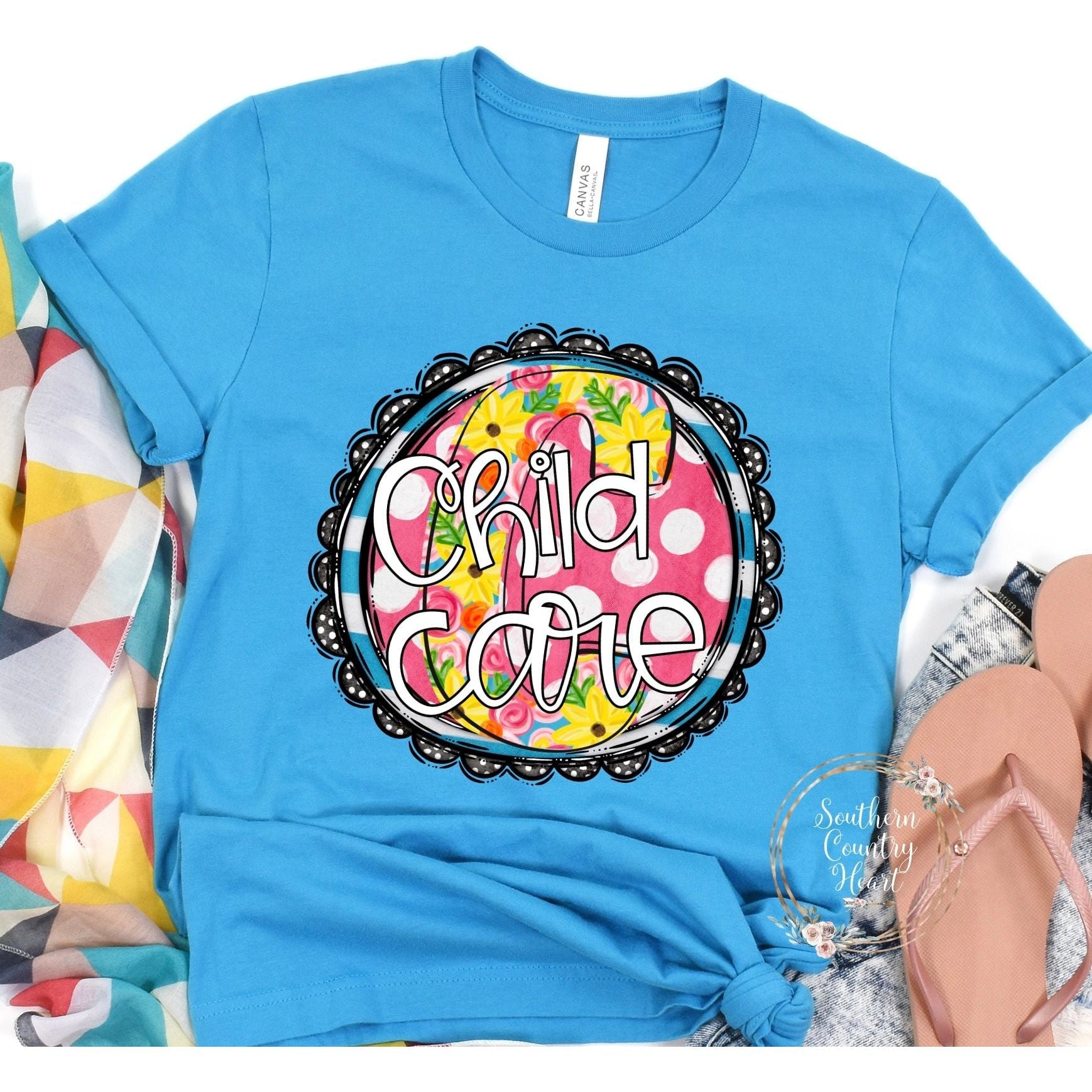 Sunny Dots Childcare Tee - Shirt - southerncountryheart.com
