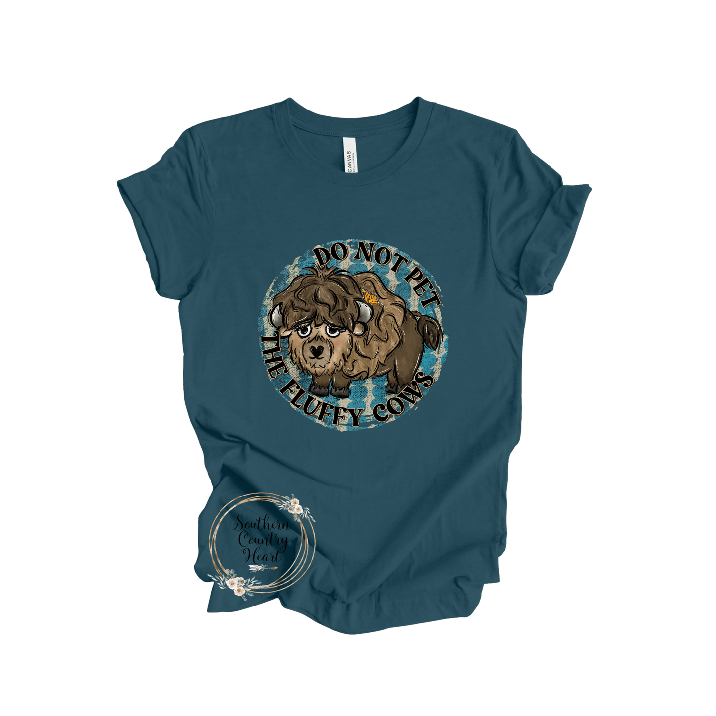Do Not Pet the Fluffy Cow Tee - Shirt - southerncountryheart.com