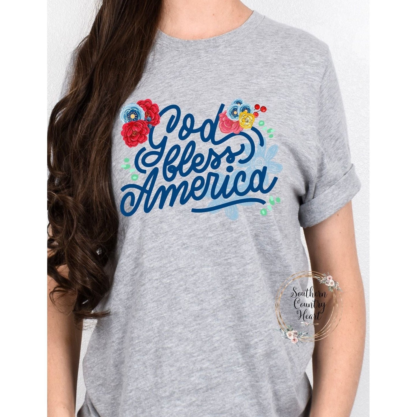 God Bless America Tee - Shirt - southerncountryheart.com