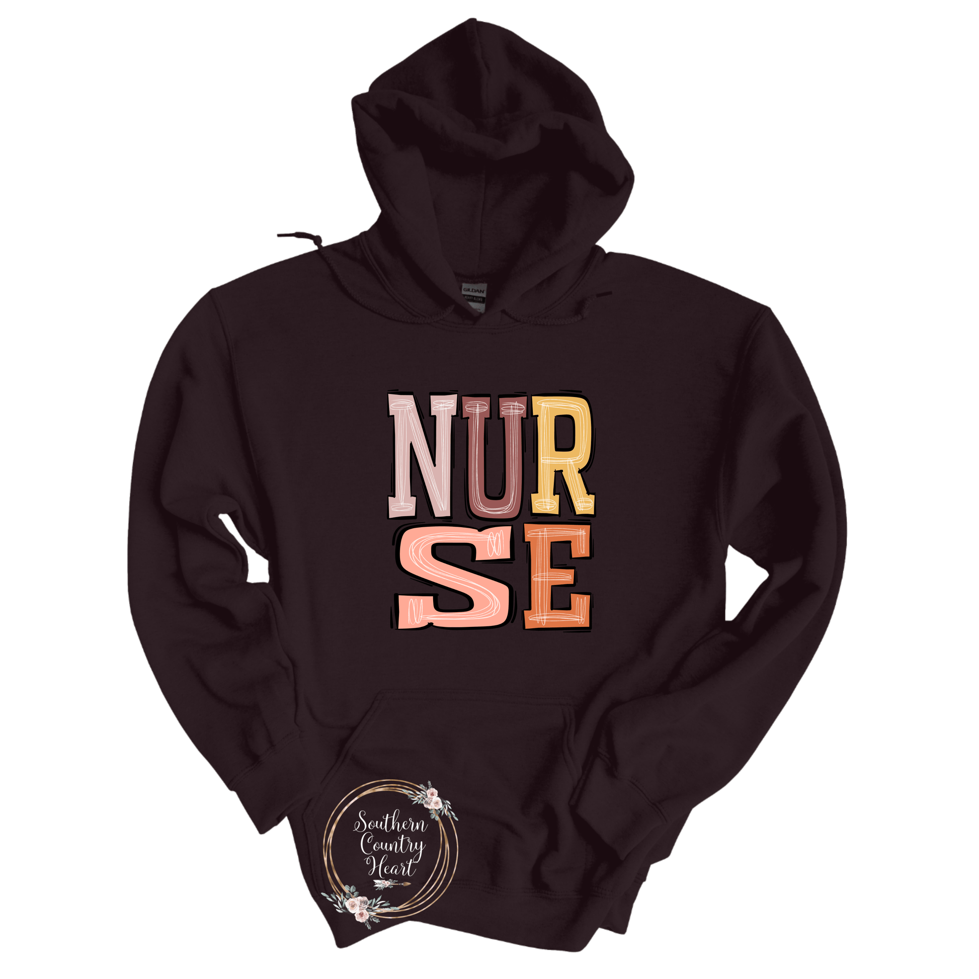 Boho Nurse Hoodie - southerncountryheart.com